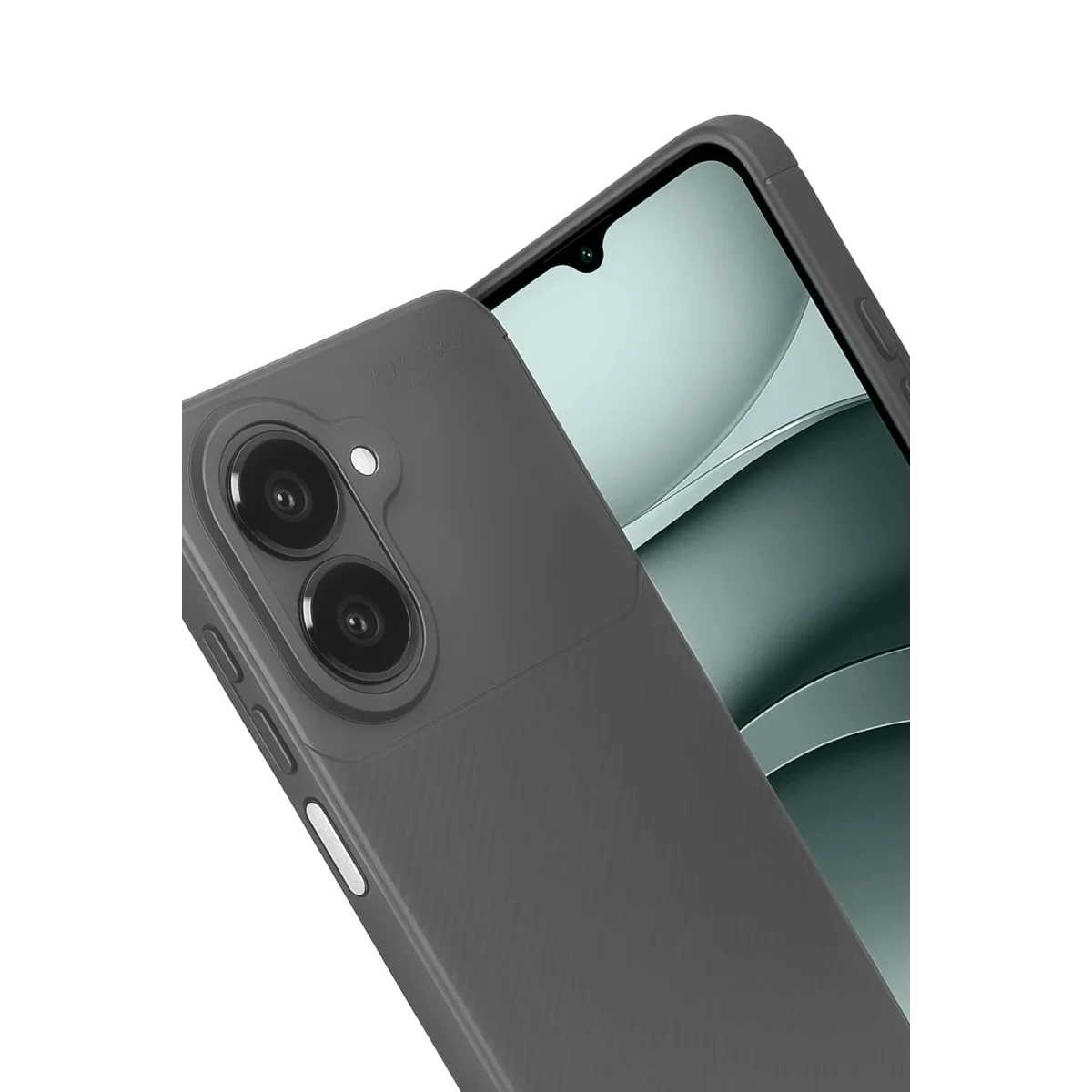 Galaxy A07 4G Otomatik Odak Karbon Kapak Gri - Yüksek Koruma ve Pürüzsüz Dokulu Kılıf