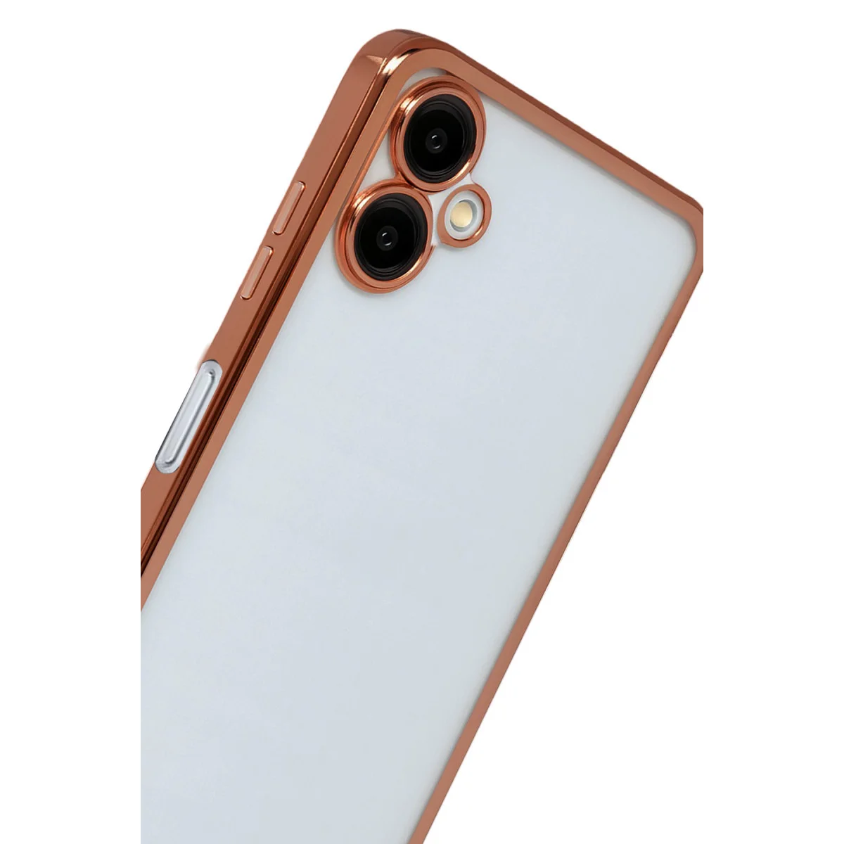 Galaxy A07 4G Razer Lensli Silikon Kılıf - Çöl Titanyum