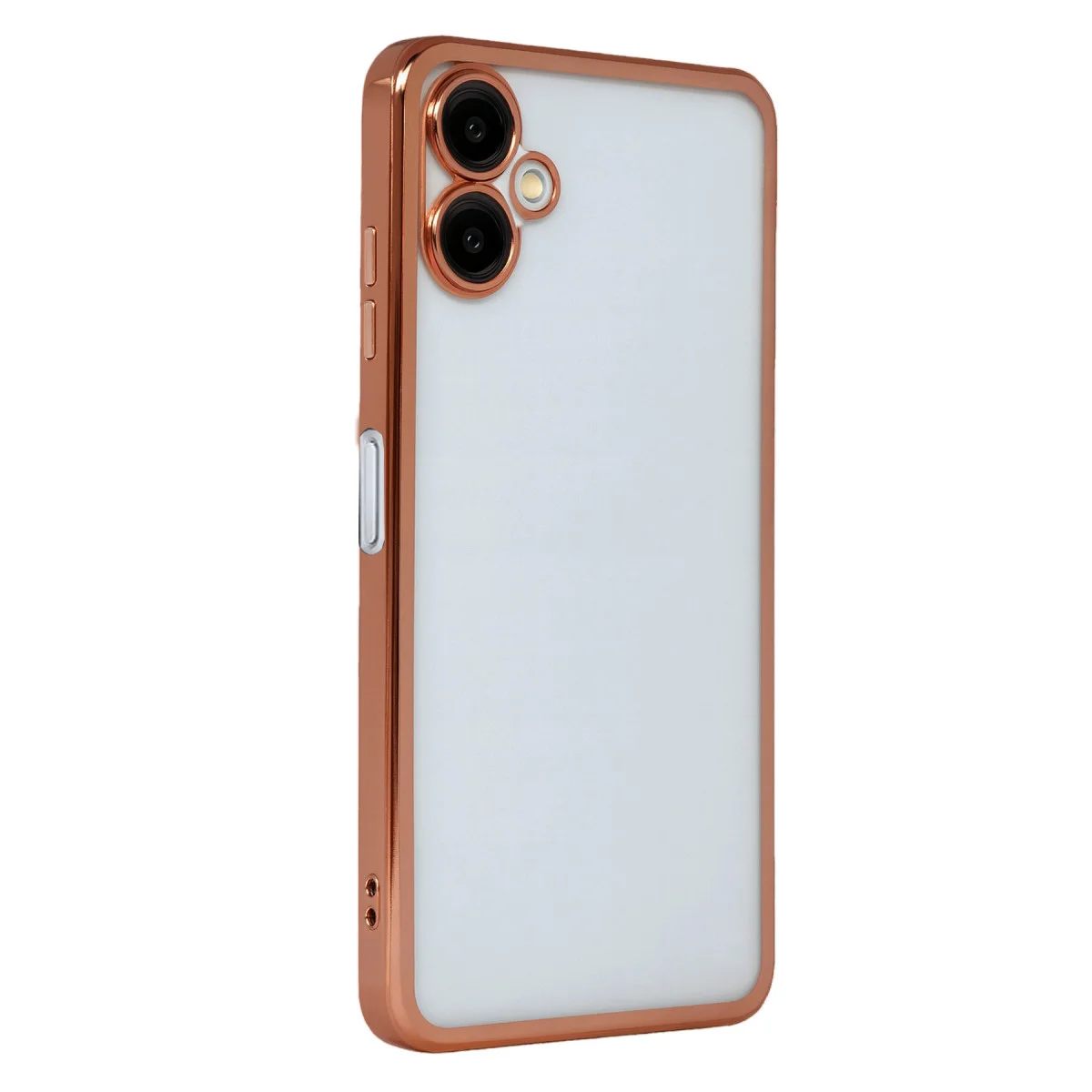 Galaxy A07 4G Razer Lensli Silikon Kılıf - Çöl Titanyum