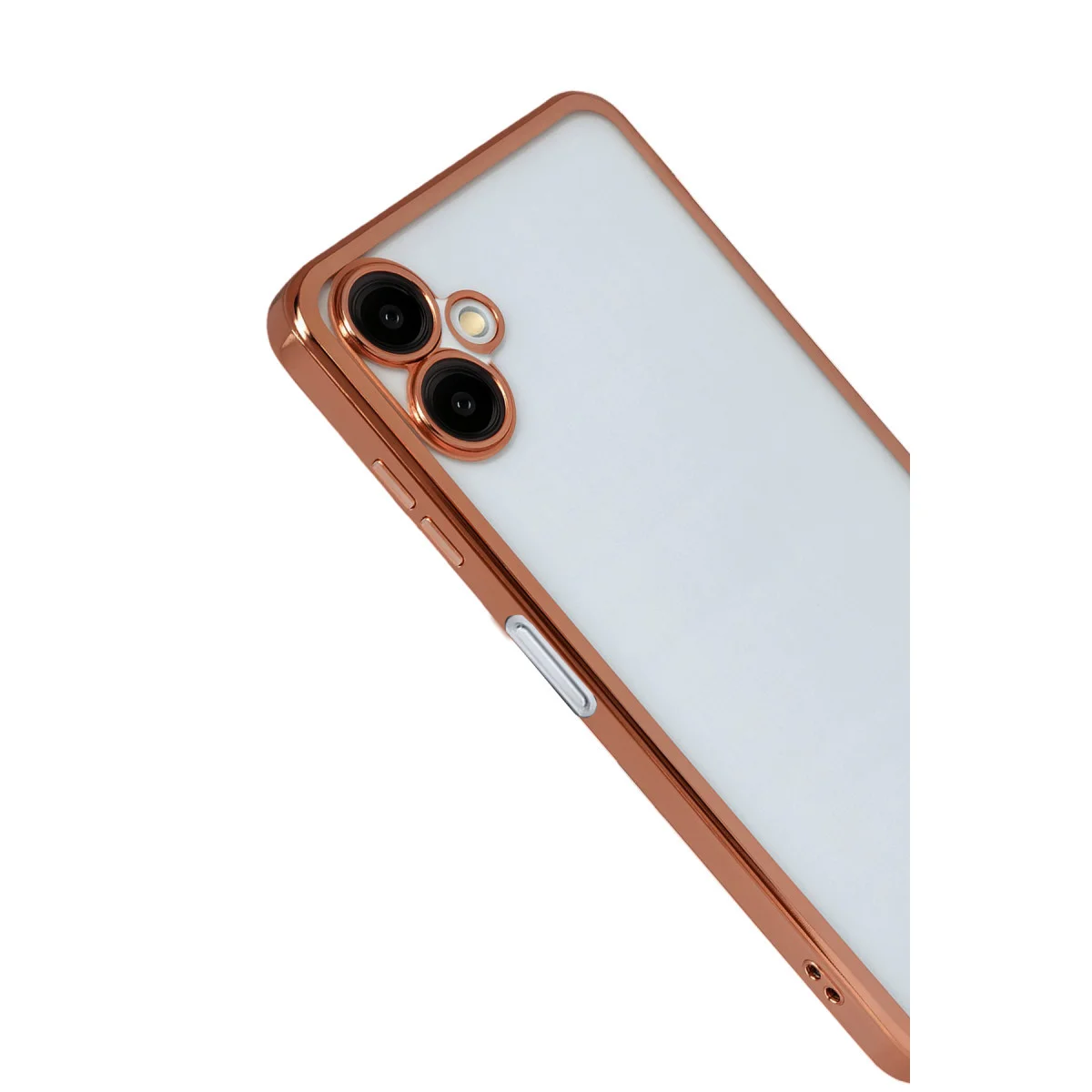 Galaxy A07 4G Razer Lensli Silikon Kılıf - Çöl Titanyum
