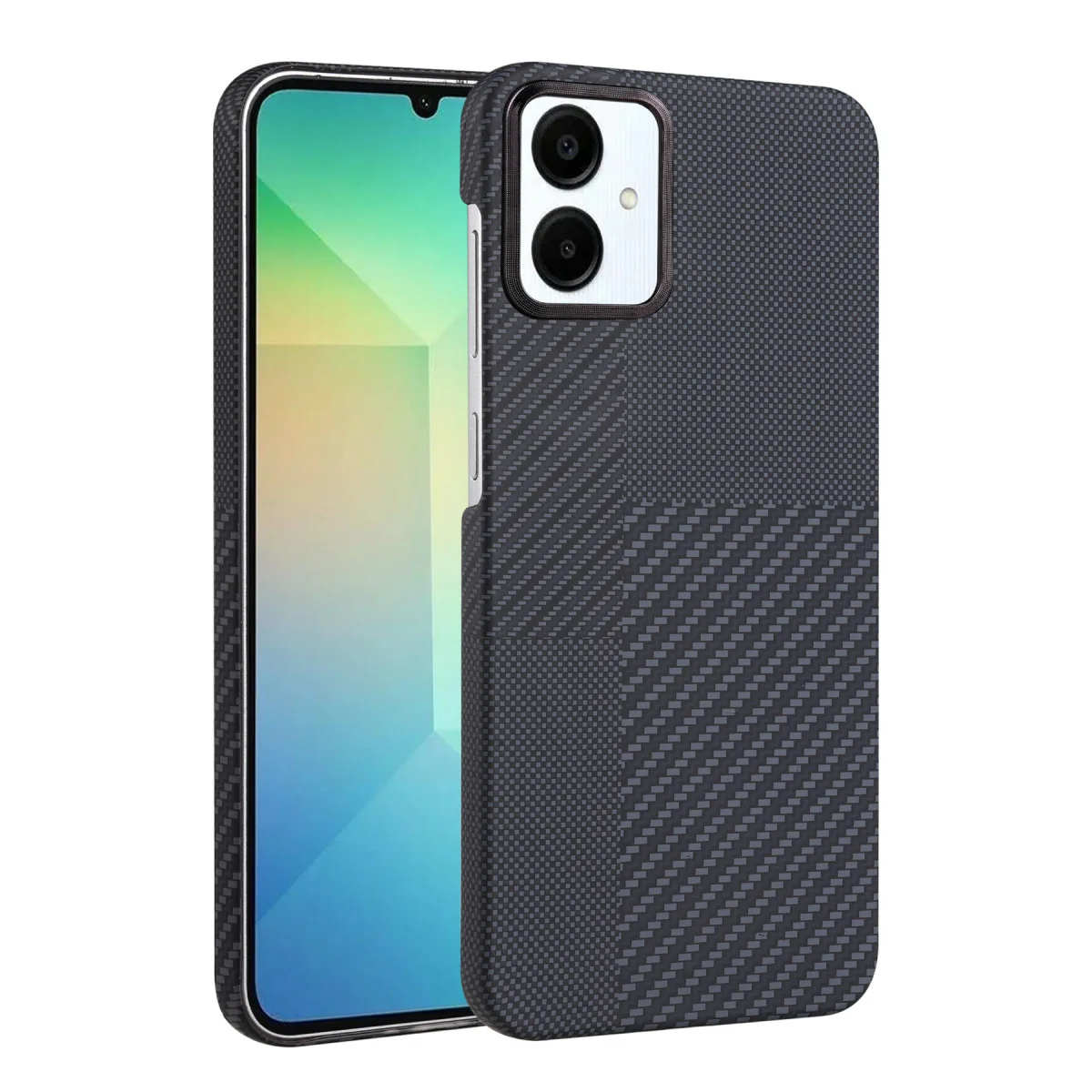 Galaxy A07 4G Vega Magsafe Kapak - Siyah Kevlar Desenli Ultra İnce Mıknatıslı