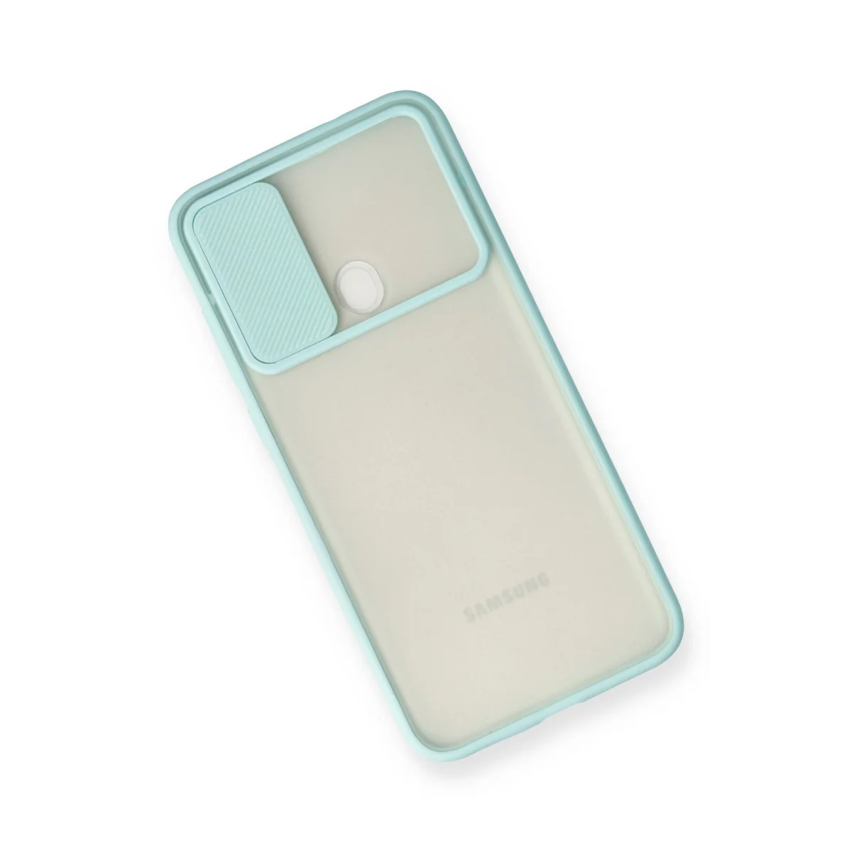Galaxy A11 Buzlu Silikon Kılıf - Kamera Korumalı Turkuaz