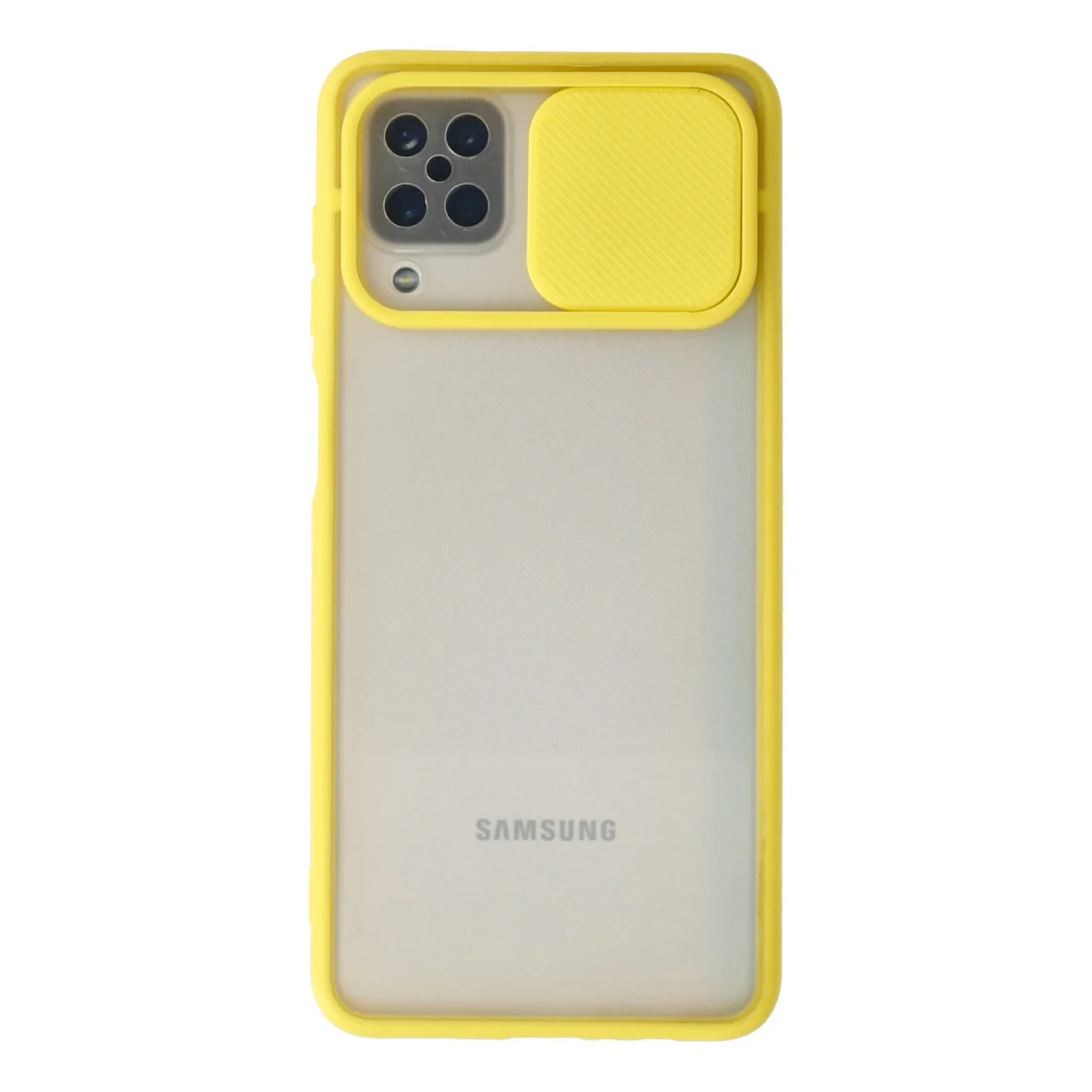 Galaxy A12 Kılıf Palm Buzlu Kamera Sürgülü Silikon - Toz ve Çizik Korumalı, Şık ve Koruyucu