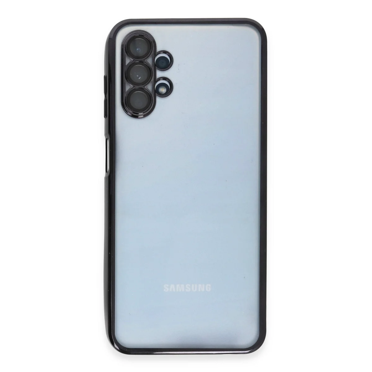 Galaxy A13 4G Kılıf Razer Lensli Silikon - Siyah