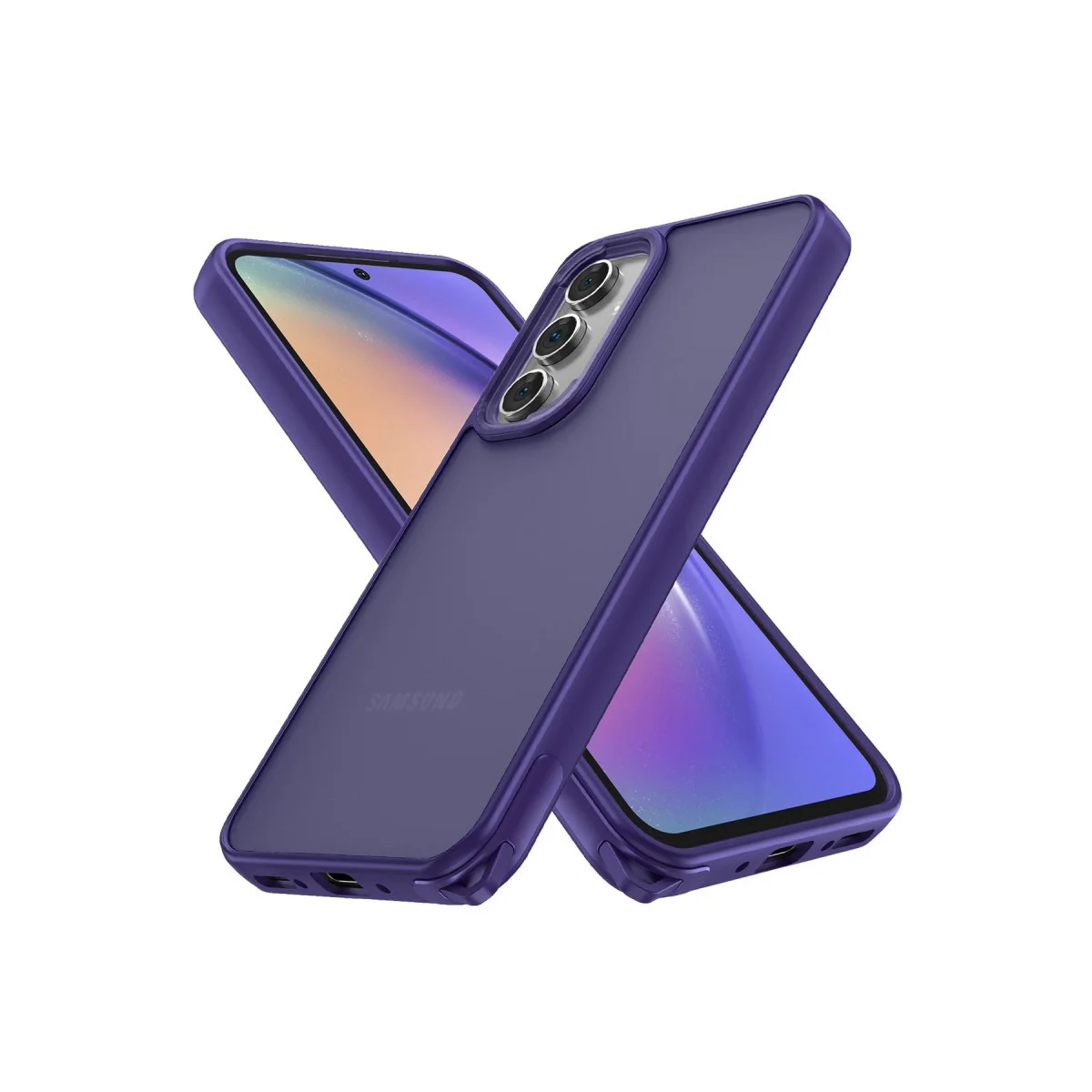 Galaxy A14 4G Derin Mor Kılıf - Elegant Kapak - Slim Fit ve Anti-Slip Koruma