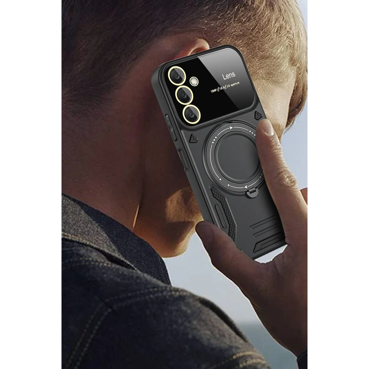 Galaxy A14 4G Joy Lens Standlı Kılıf - Kırmızı