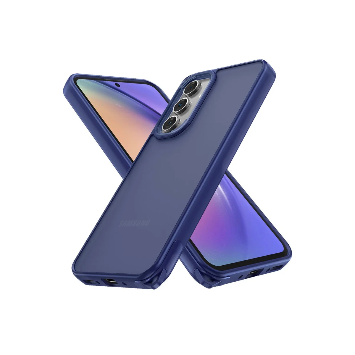 Galaxy A14 4G Kılıf Elegant Kapak - Lacivert Korumalı Kılıf