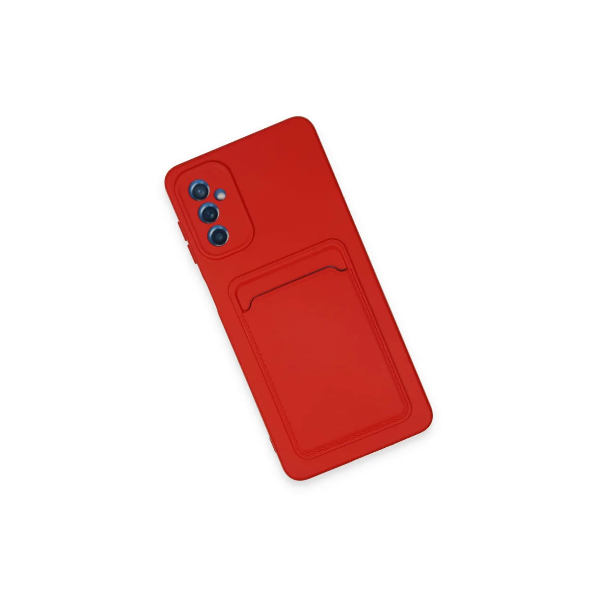 Galaxy A14 4G Kılıf - Kırmızı Kartvizitli Silikon Kılıf - Premium Koruma ve Estetik