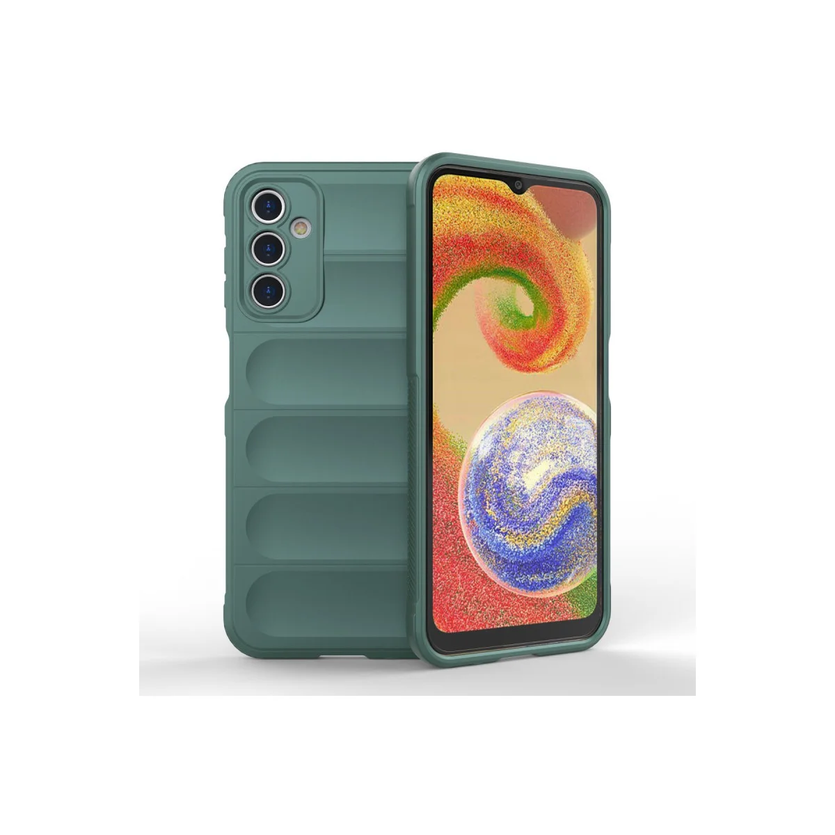 Galaxy A14 4G Optimum Silikon Kılıf - Koyu Yeşil, Çizilmelere Karşı Mükemmel Koruma