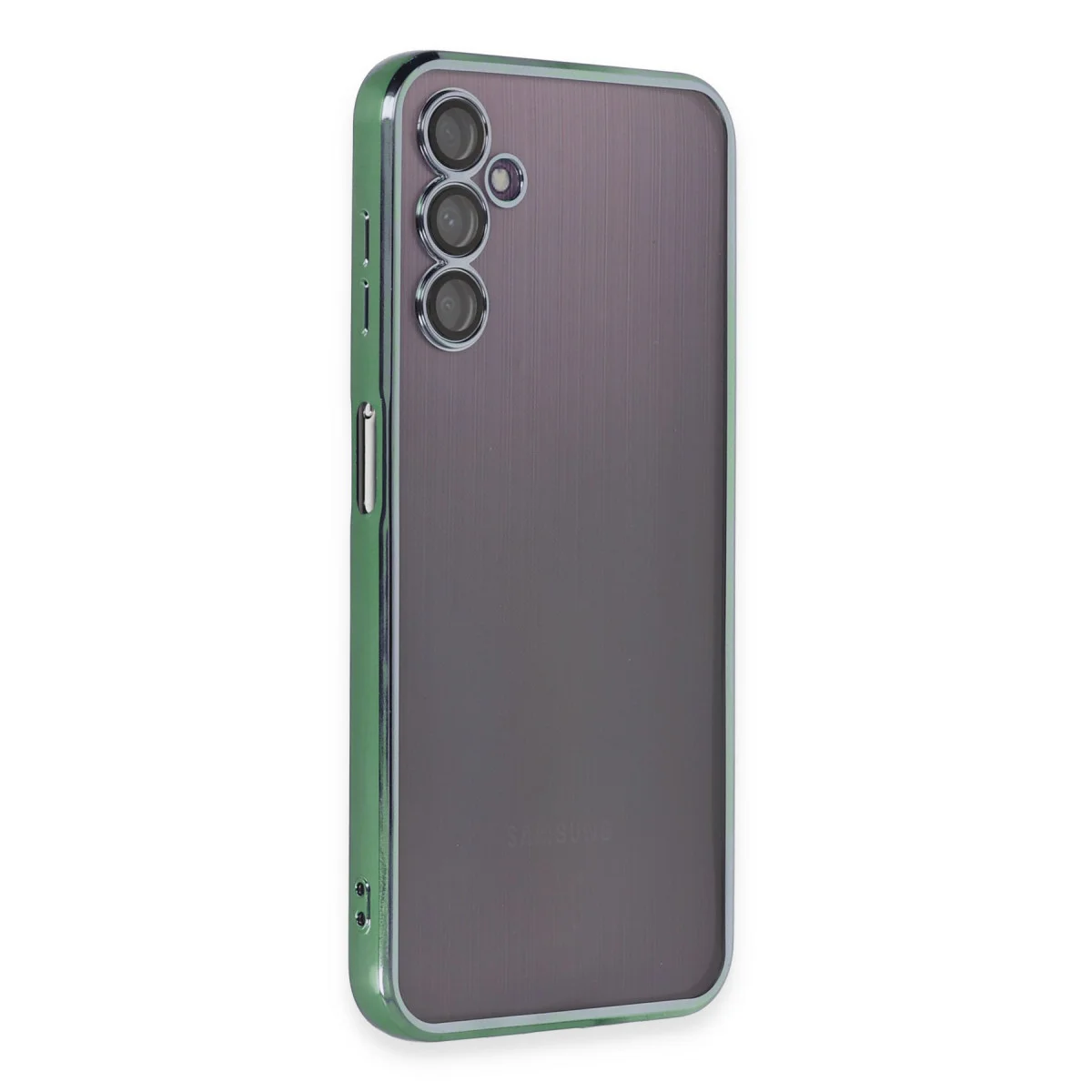Galaxy A14 4G Razer Lensli Silikon Kılıf - Yeşil (Kesin Uyum ve 4 Köşe Koruma)