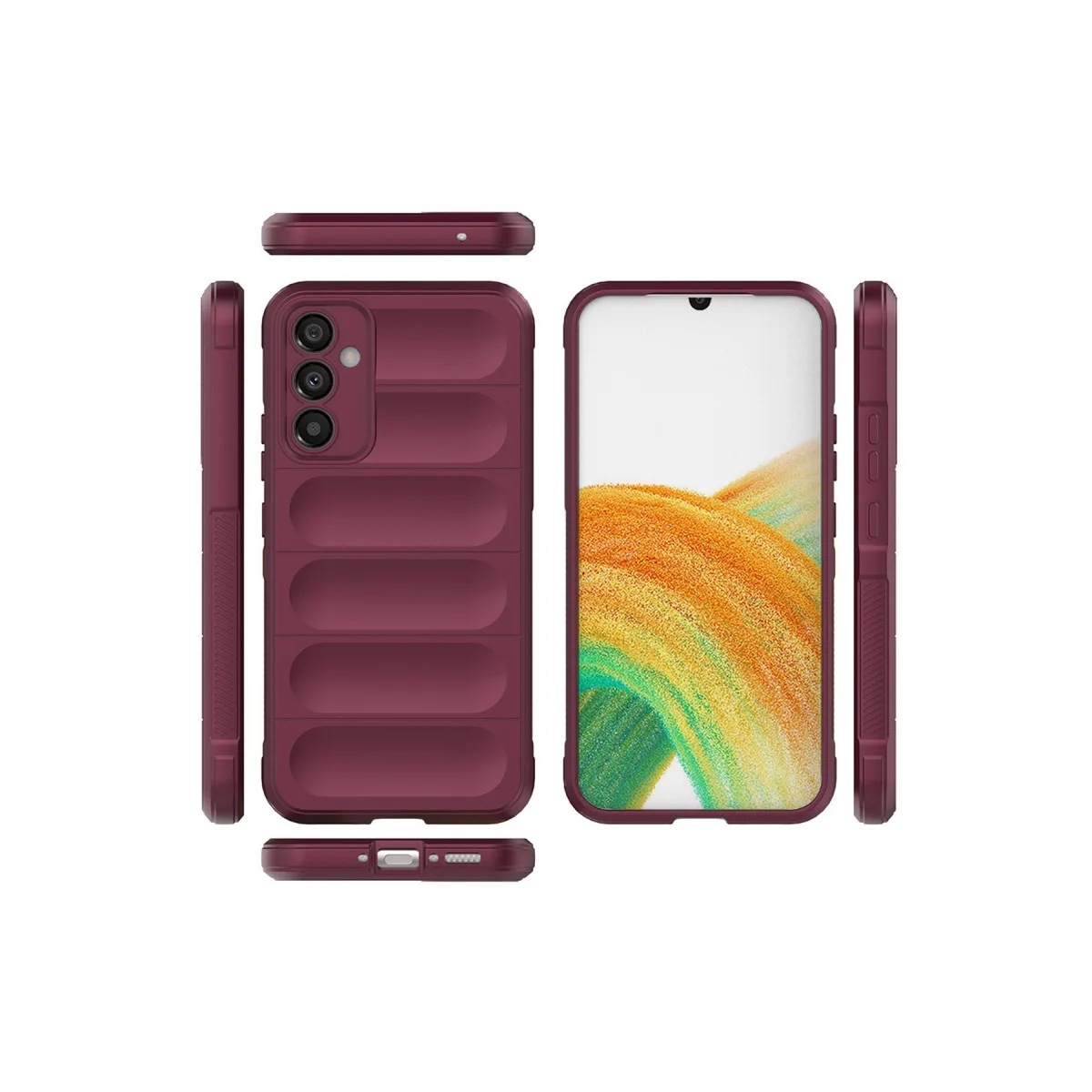Galaxy A15 4G Optimum Silikon Kılıf - Bordo: Parmak İzine Karşı Mükemmel Tutuş ve Çizilmeye Karşı Güçlü Kalkan