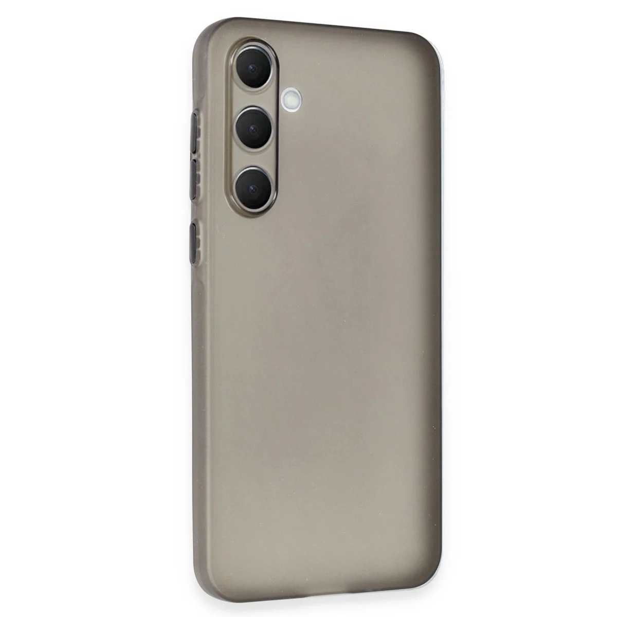 Galaxy A15 4G Silikon Kılıf Gri - Puma Mat Tasarım ve Kamera Koruma