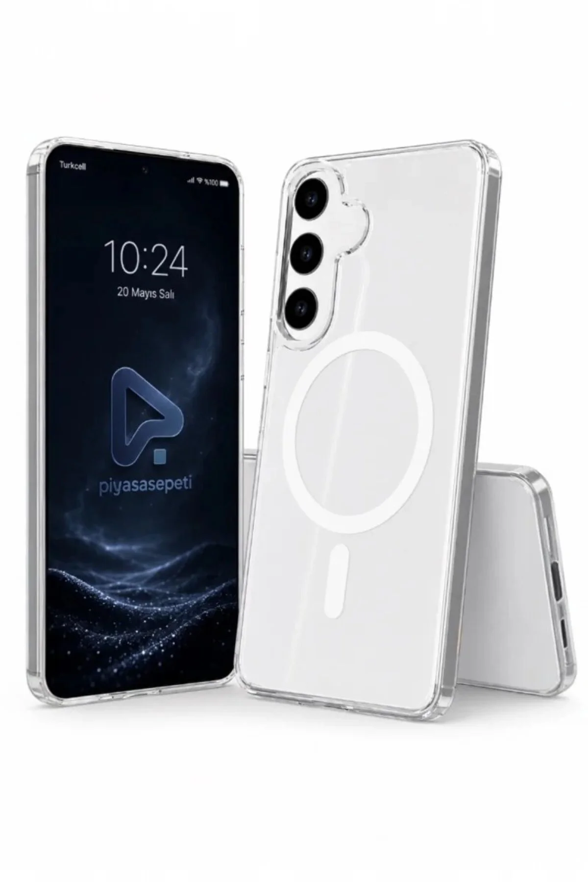 Galaxy A15 Şeffaf Mika Sararmaz Sert Magsafe Kılıf