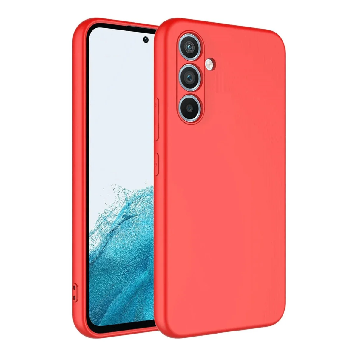 Galaxy A16 5G First Serisi Silikon Kılıf - Kırmızı (Minimalist ve Güçlü Koruma)