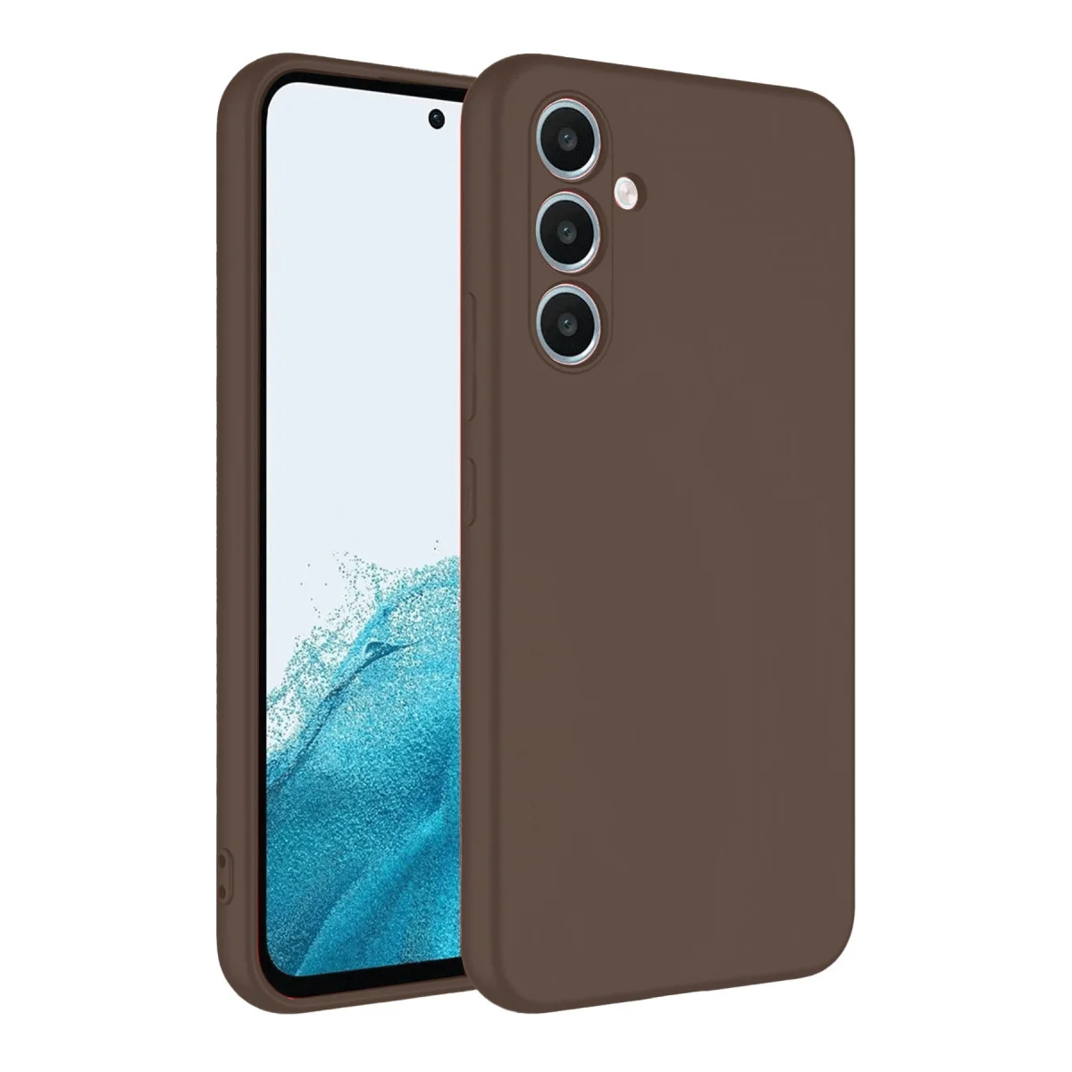 Galaxy A16 5G First Silikon Kılıf Kahverengi - Ultra İnce ve Darbe Emici Koruma