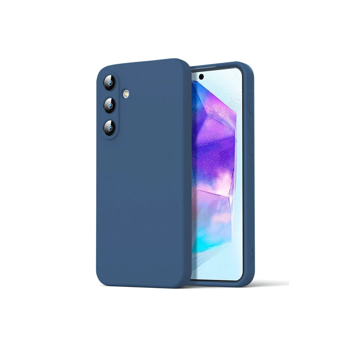 Galaxy A16 5G Kılıf Nano İçi Kadife Silikon - Lacivert