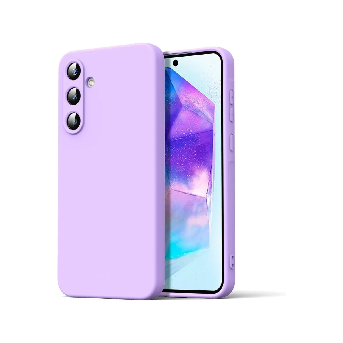 Galaxy A16 5G Kılıf - Nano İçi Kadife Silikon Lila (Premium Koruma)