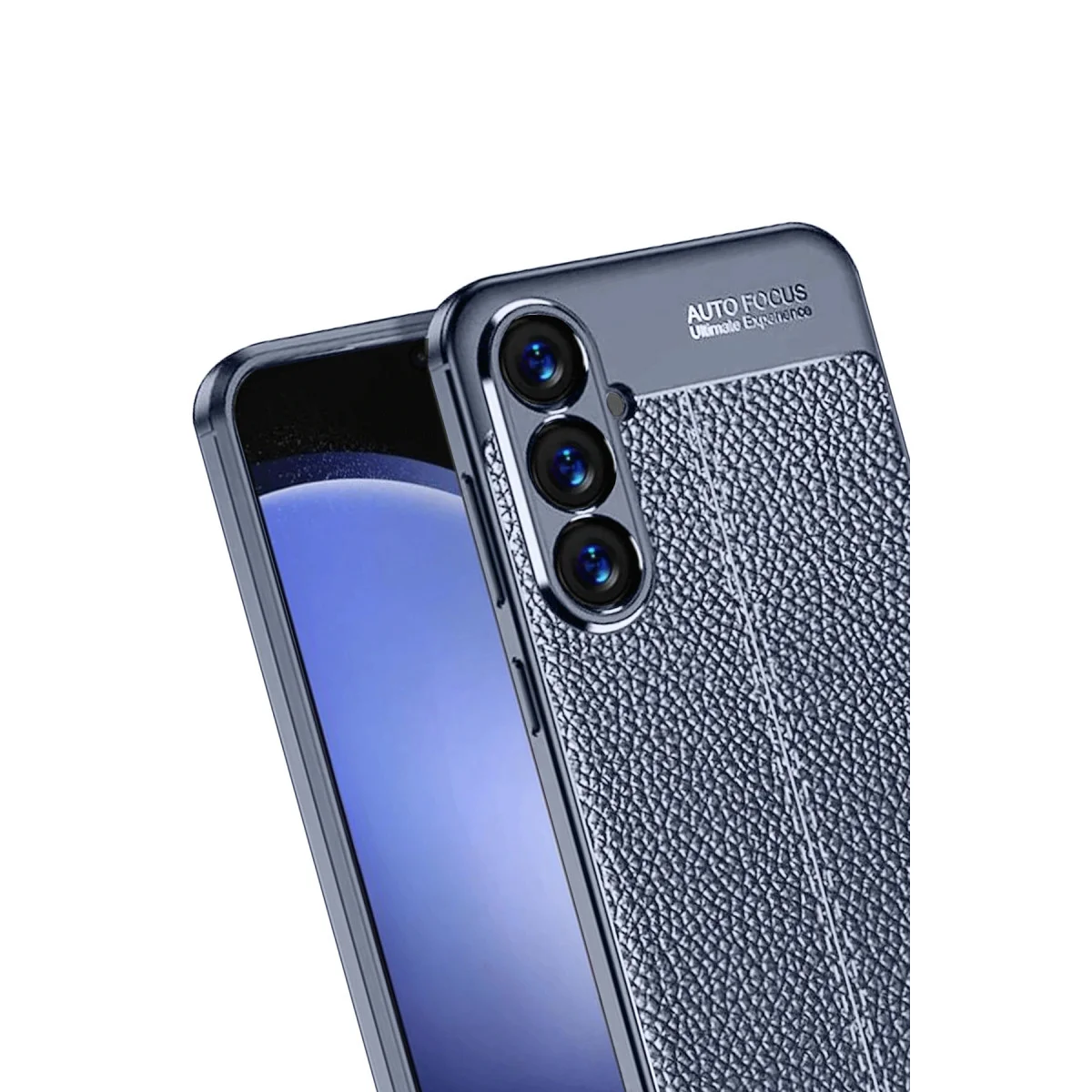 Galaxy A17 5G Auto Focus Kapak - Premium TPU Deri Dokulu Kılıf - Darbe Korumalı