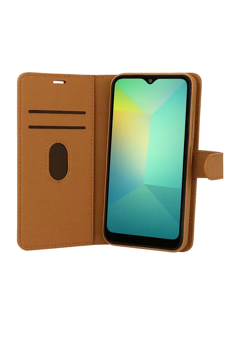 Galaxy A17 5G ile Uyumlu Trend S Plus Kapaklı Kılıf - Taba