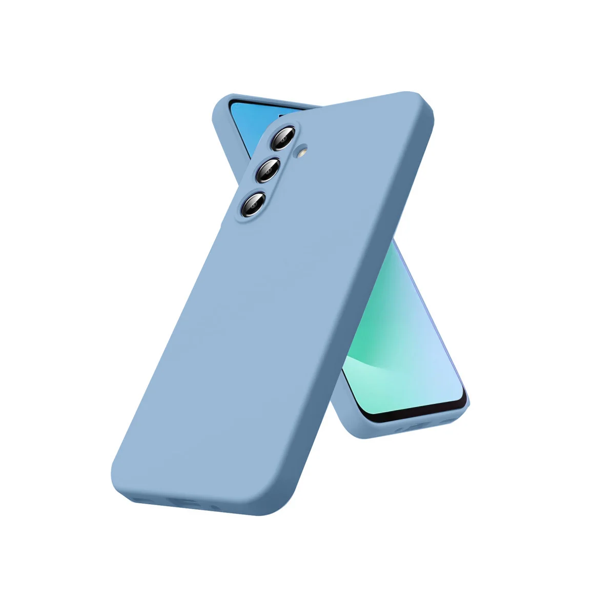 Galaxy A17 5G Nano İçi Kadife Silikon Kılıf - Mavi