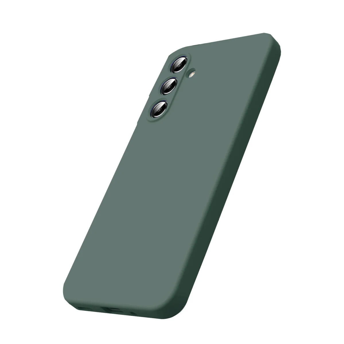 Galaxy A17 5G Nano İçi Kadife Silikon Kılıf Koyu Yeşil - %100 Yerli Üretim, Su Geçirmez ve Şık Koruma