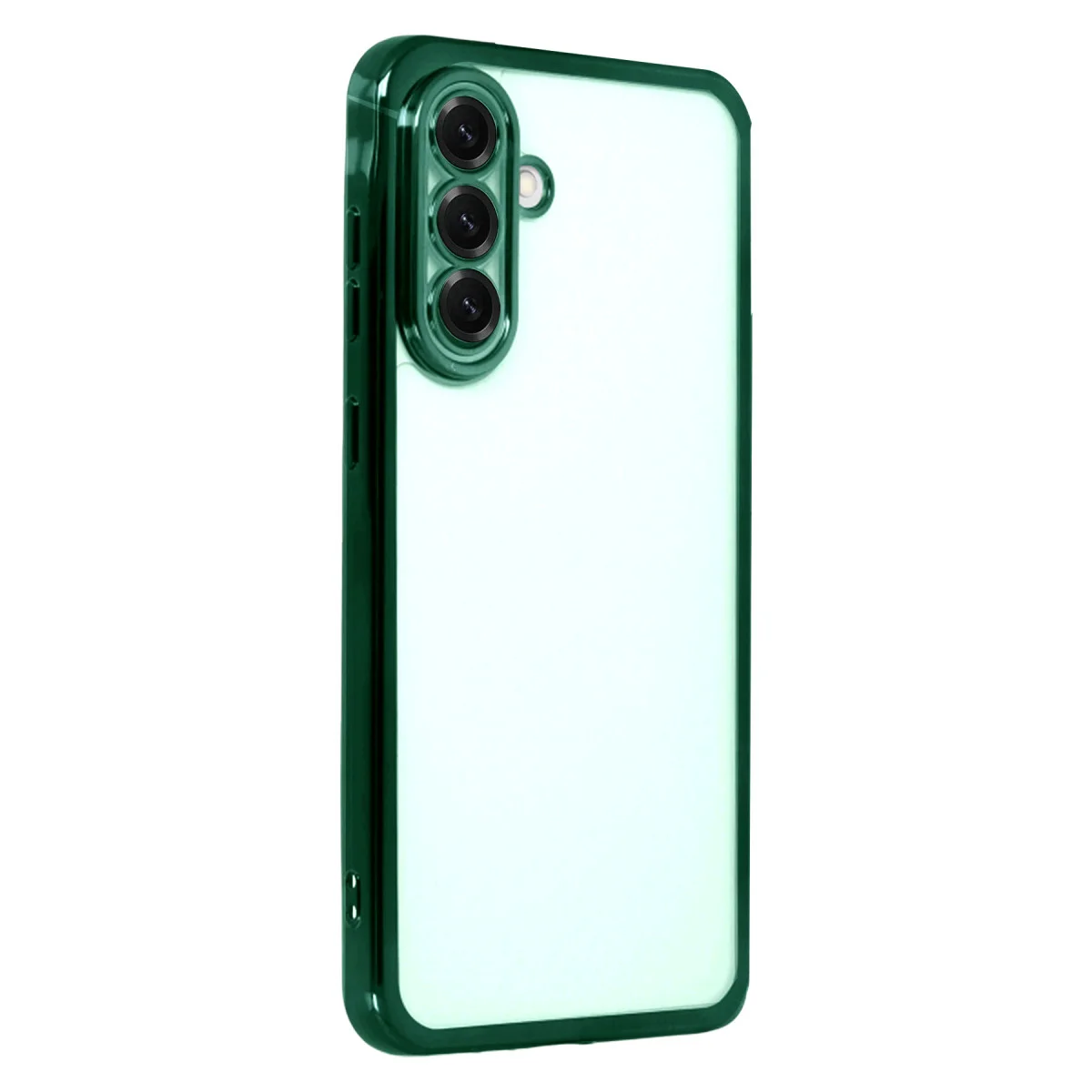 Galaxy A17 5G Razer Lensli Silikon Kılıf - Yeşil 4 Köşe Darbe Emici