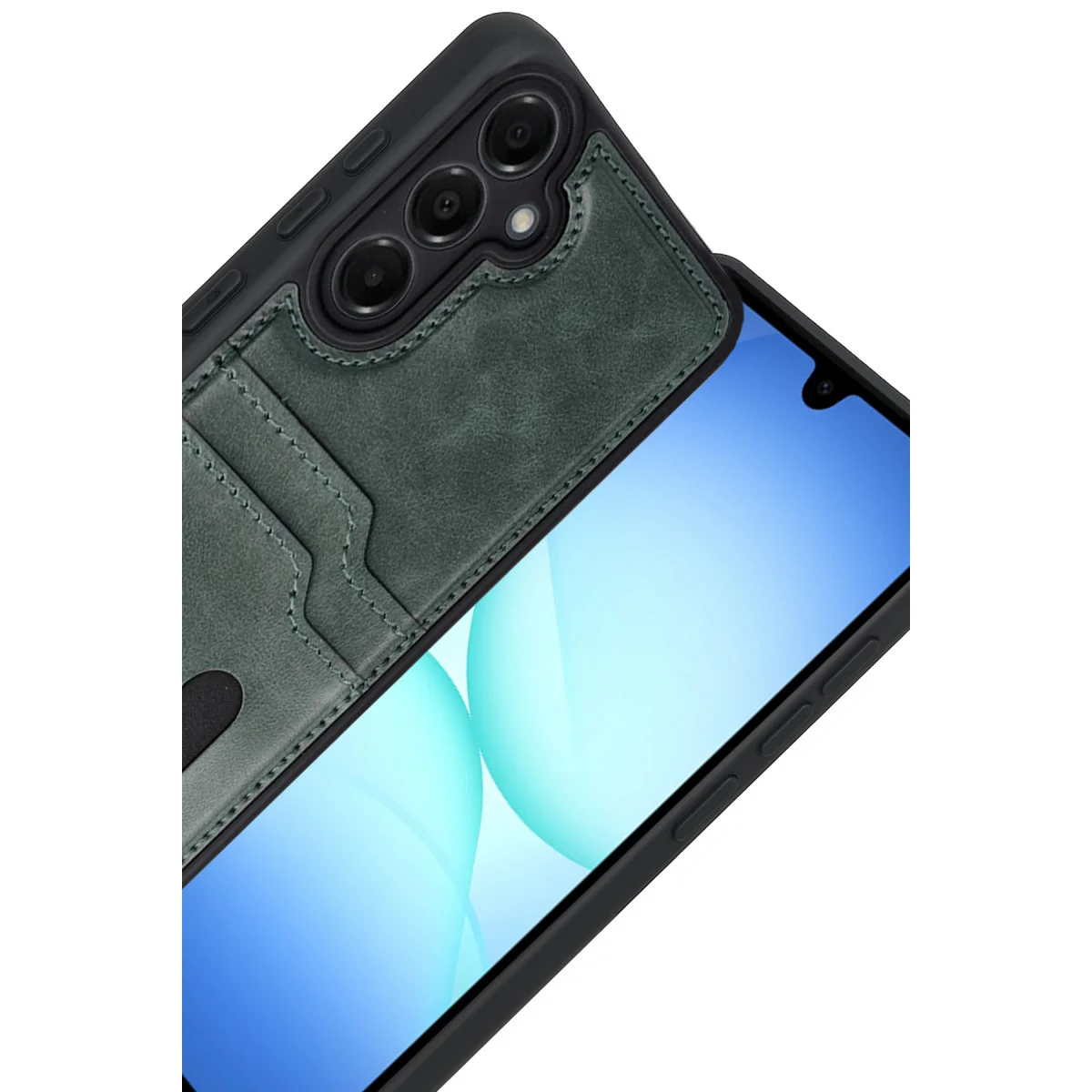 Galaxy A17 5G Sara Kartvizitli Deri Kılıf - Yeşil: Günlük Kullanım İçin Şık ve Pratik Koruma