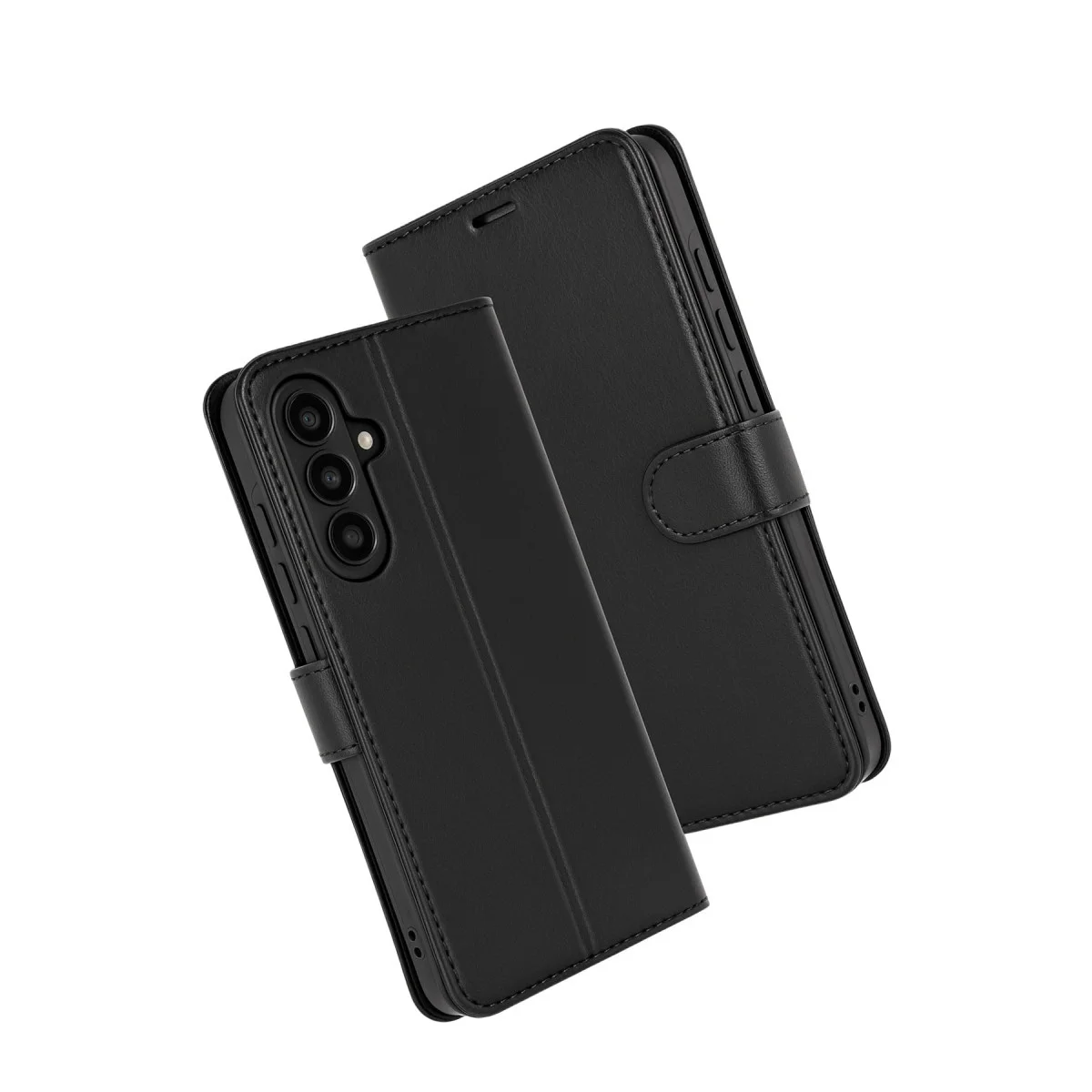 Galaxy A17 5G Trend S Plus Kapaklı Kılıf - Siyah, Standlı ve Çizilmeye Dayanıklı