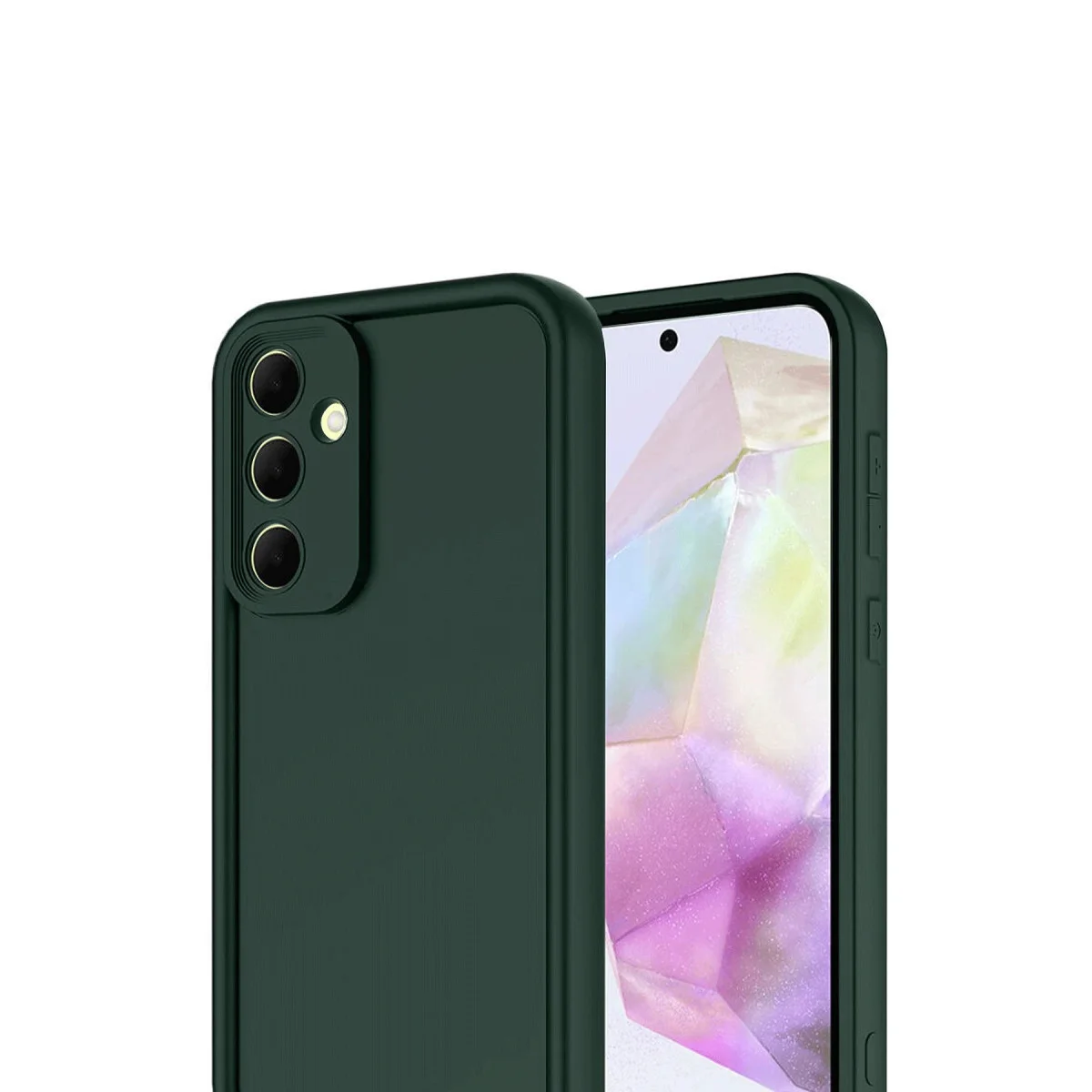 Galaxy A17 5G Viera Silikon Kılıf - Koyu Yeşil, Pürüzsüz ve Yüksek Koruma