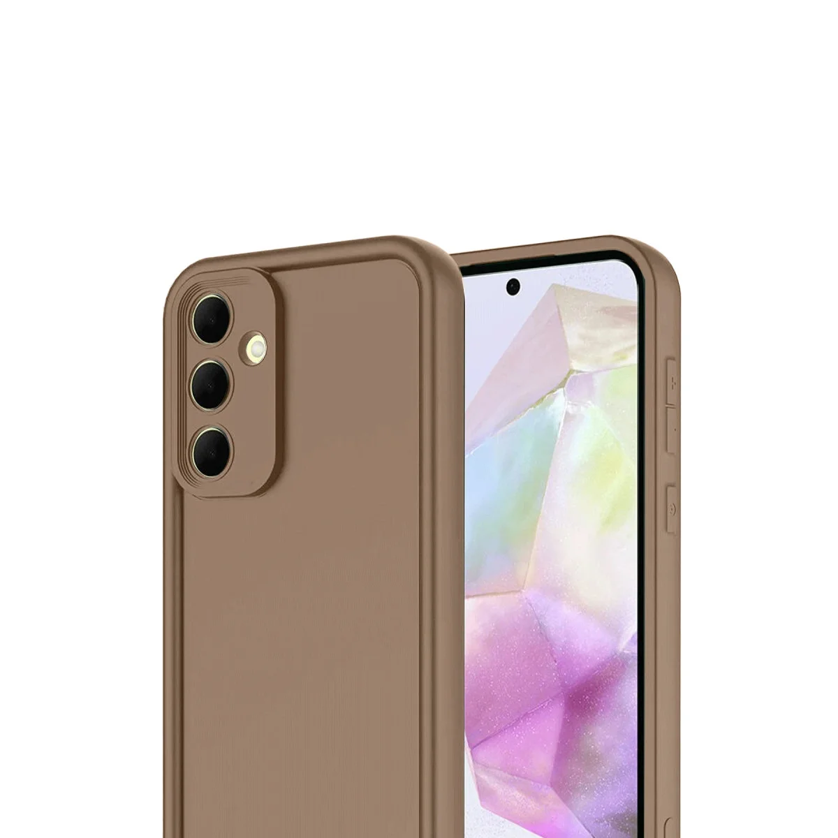 Galaxy A17 5G Viera Silikon Kılıf - Kahverengi