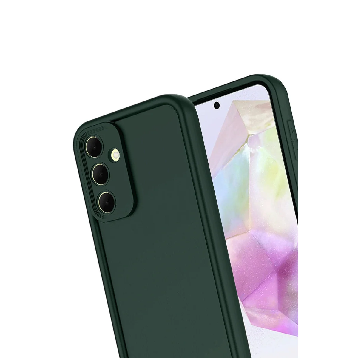 Galaxy A17 5G Viera Silikon Kılıf - Koyu Yeşil, Pürüzsüz ve Yüksek Koruma