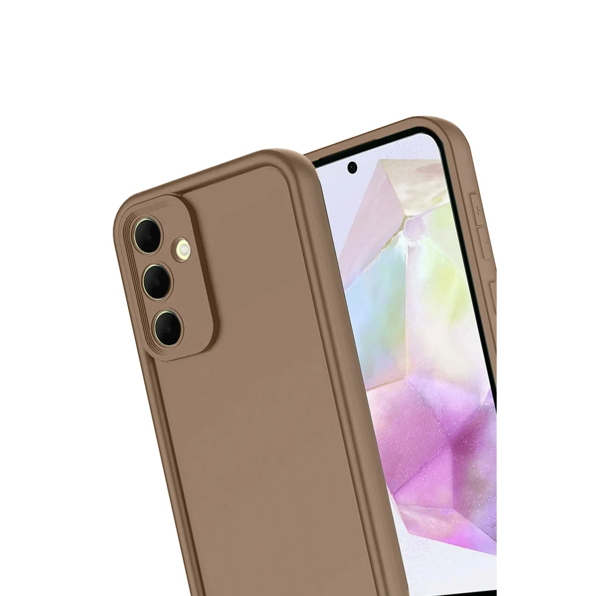 Galaxy A17 5G Viera Silikon Kılıf - Kahverengi