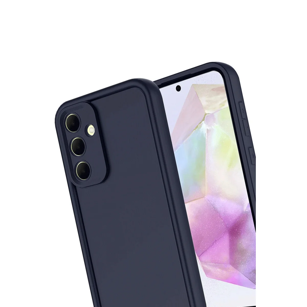 Galaxy A17 5G Viera Silikon Kılıf - Lacivert, Yumuşak ve Leke Tutmaz Koruma
