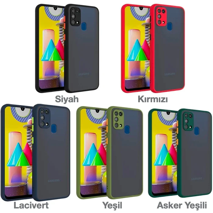 Galaxy A21S Kılıfı Kamera Korumalı Premium Silikon – Çizilme Önleyici Tok Renkli Çerçeve
