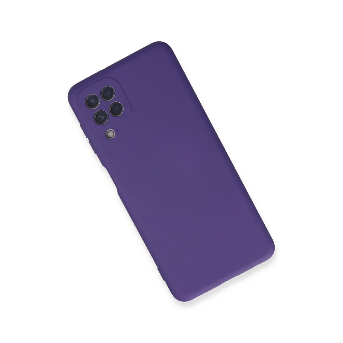 Galaxy A22 Kılıf - Nano İçi Kadife Silikon Mor Koruma Kılıfı