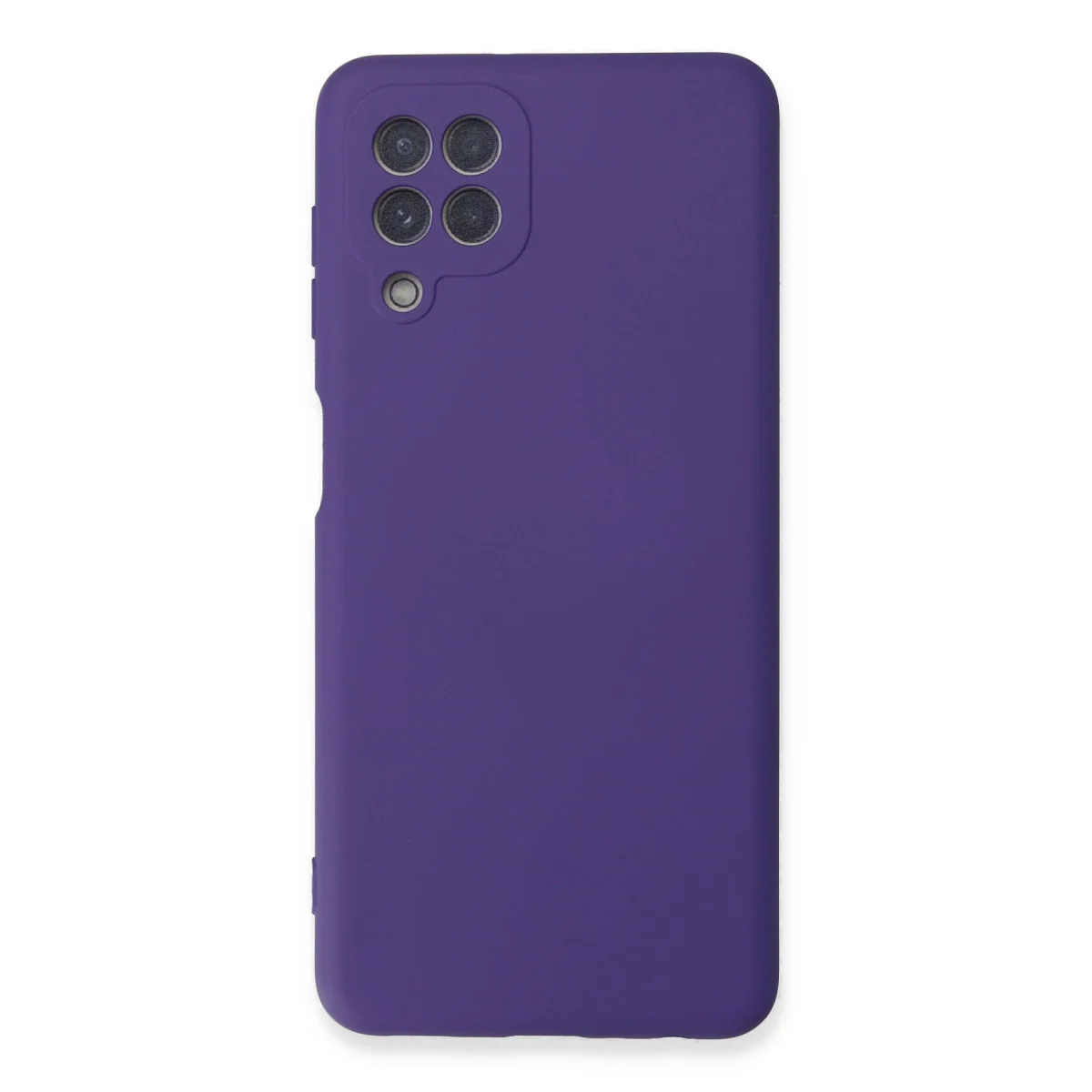 Galaxy A22 Kılıf - Nano İçi Kadife Silikon Mor Koruma Kılıfı