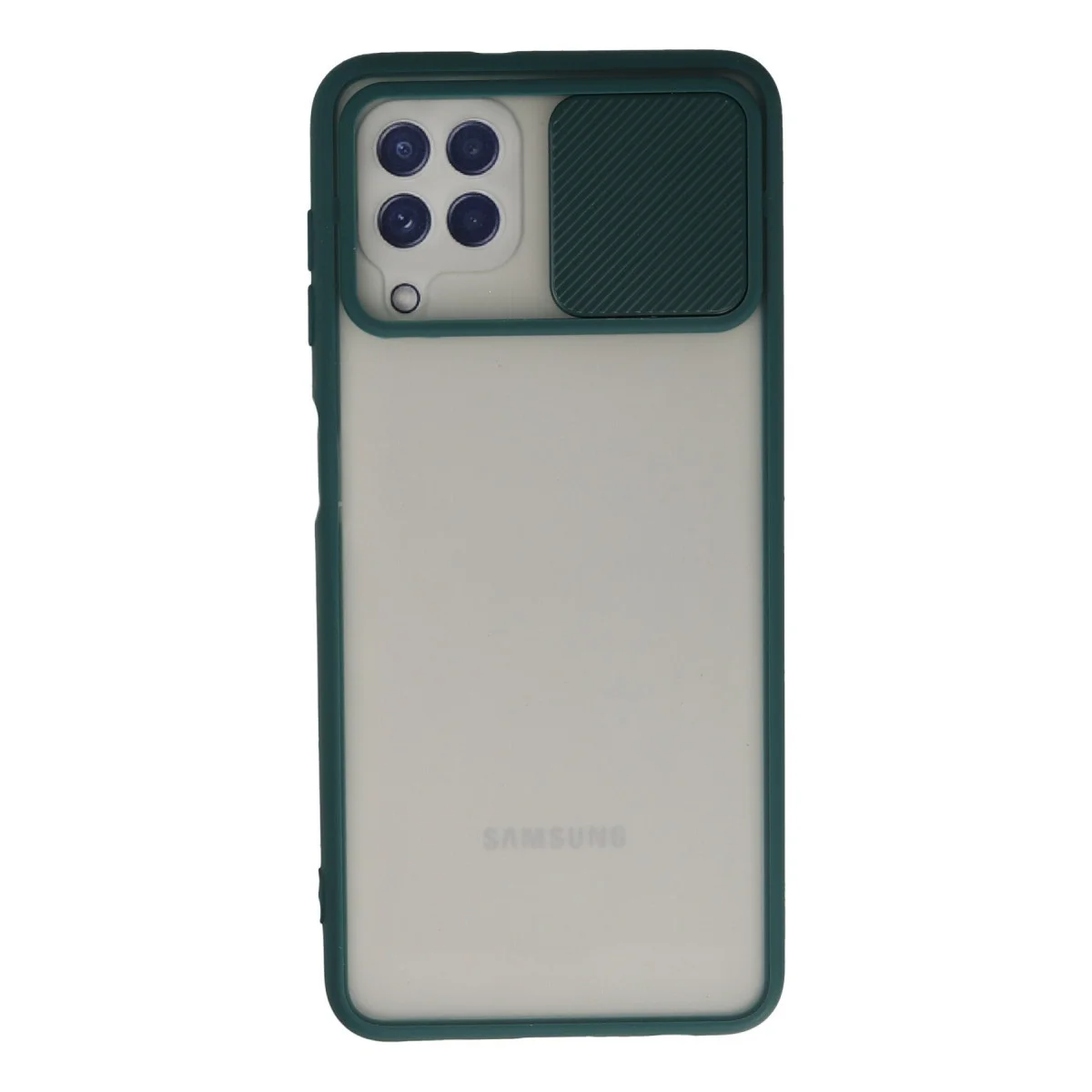Galaxy A22 Kılıf - Palm Buzlu Silikon Kamera Koruma - Yeşil