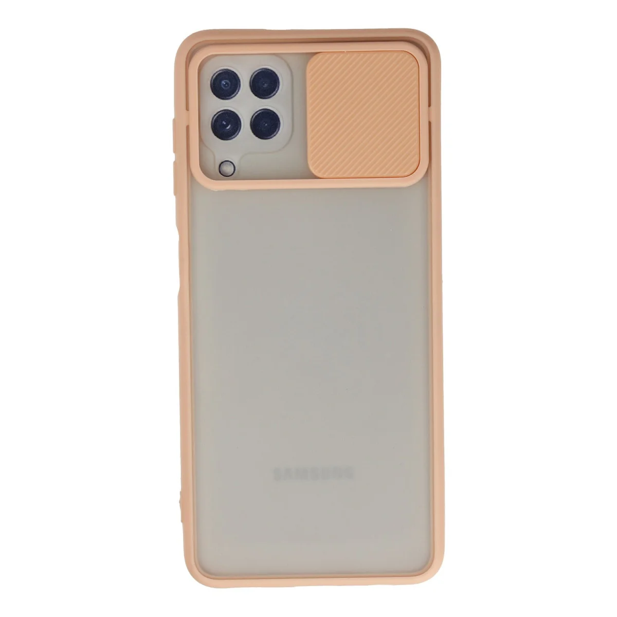 Galaxy A22 Kılıf Palm Buzlu Kamera Sürgülü Silikon - Pembe