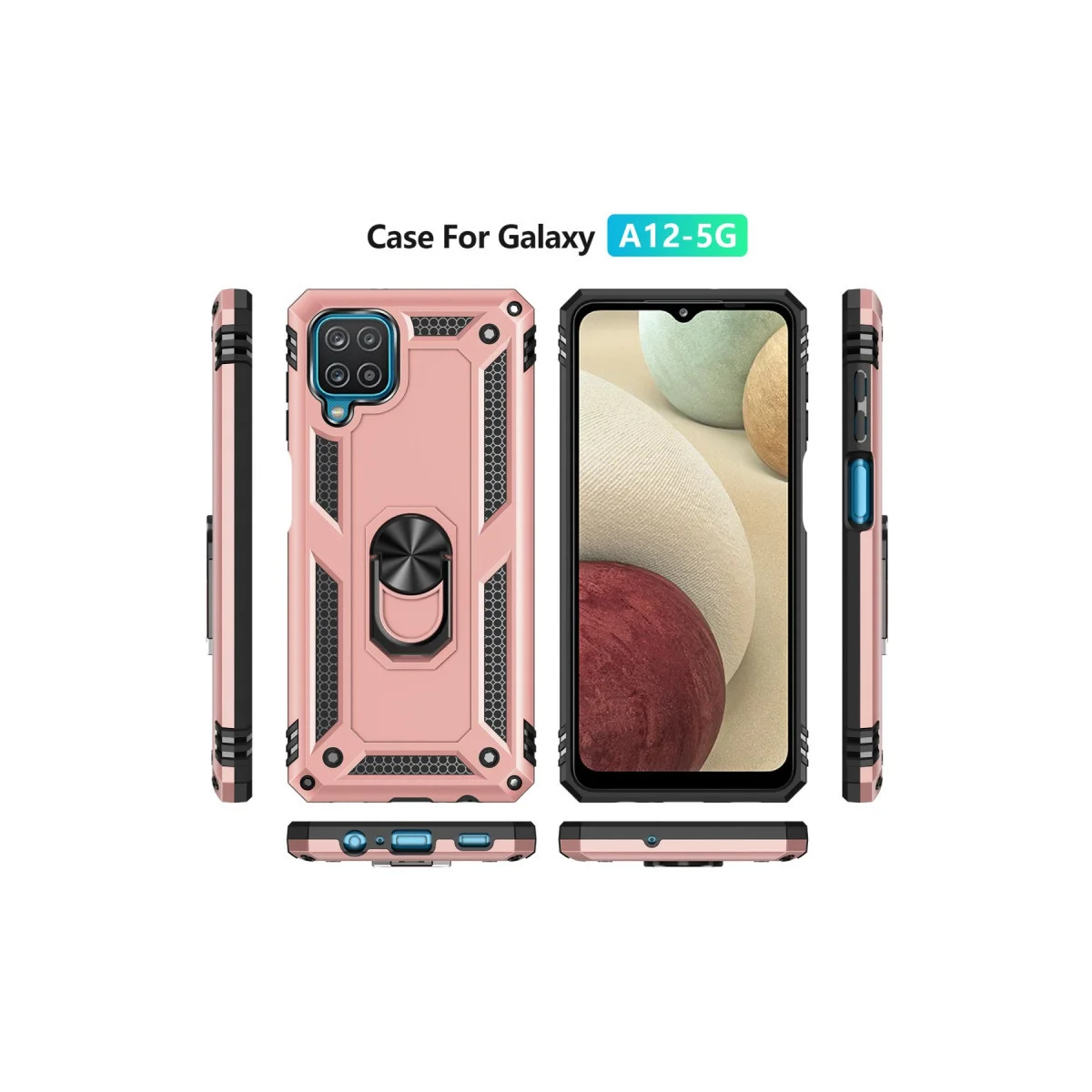 Galaxy A22 Kılıf - Rose - Ultra Korumalı TPU & Rubber Yarı Sert Kılıf
