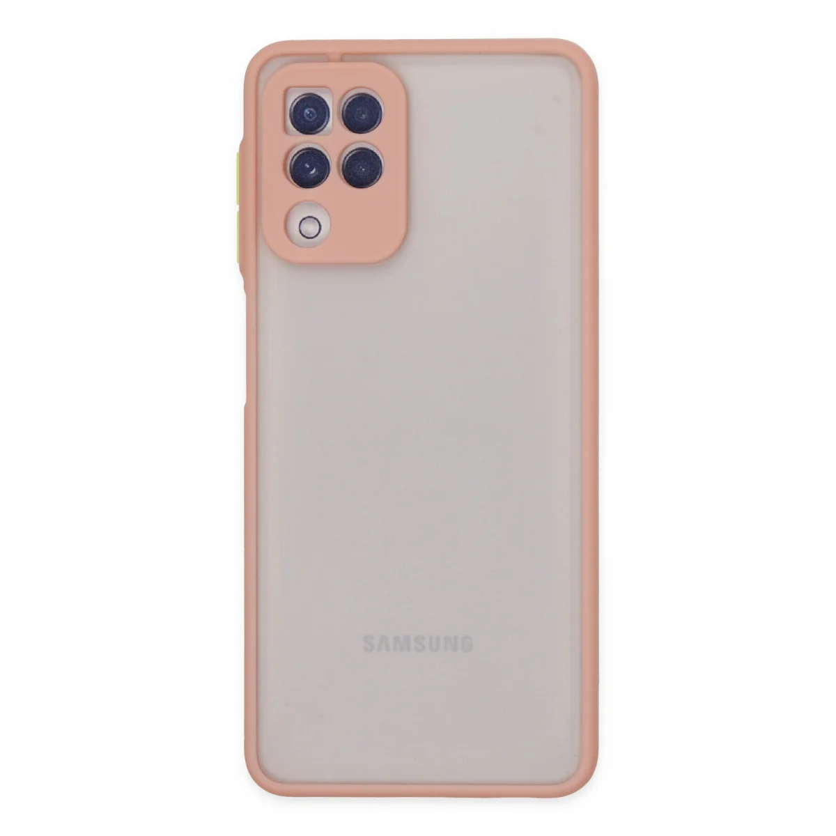 Galaxy A22 Montreal Silikon Kapak - Pembe Kamera Korumalı Darbe Emici Kılıf