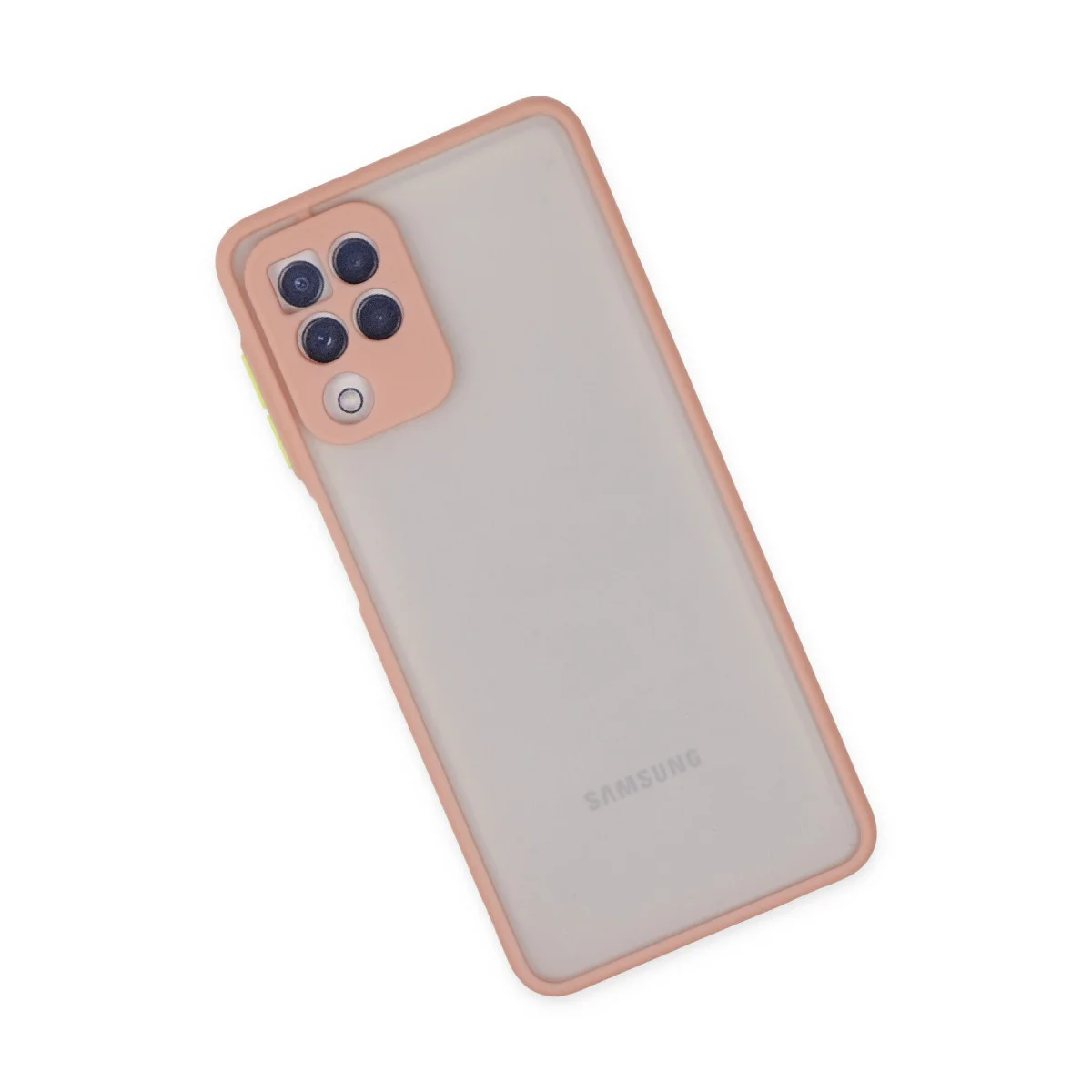 Galaxy A22 Montreal Silikon Kapak - Pembe Kamera Korumalı Darbe Emici Kılıf