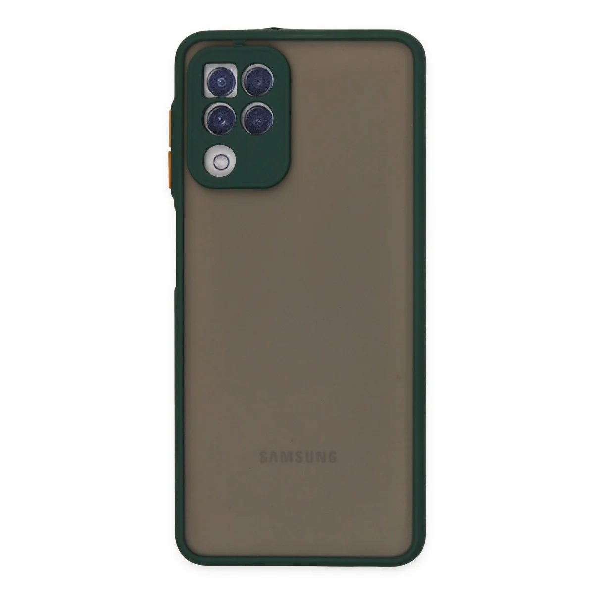 Galaxy A22 Montreal Silikon Kapak - Yeşil Kamera Korumalı Kılıf