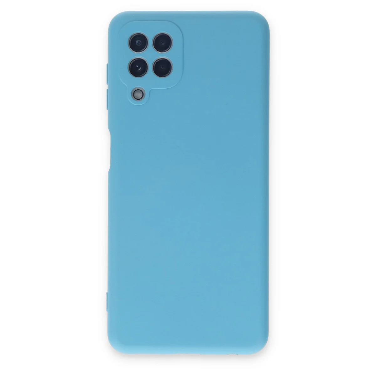 Galaxy A22 Nano İçi Kadife Silikon Kılıf - Mavi