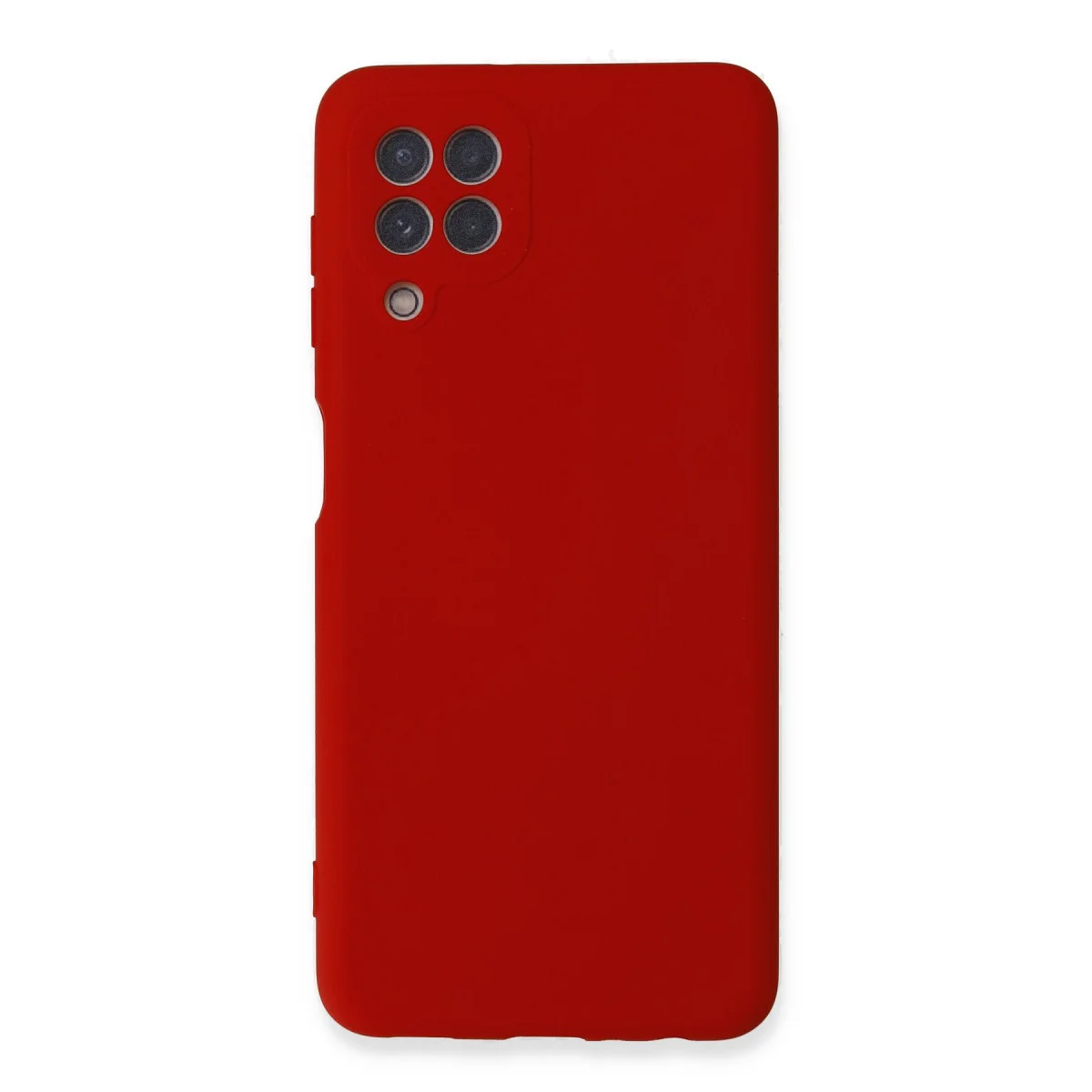 Galaxy A22 Nano İçi Kadife Silikon Kılıf - Kırmızı & %100 Yerli Üretim