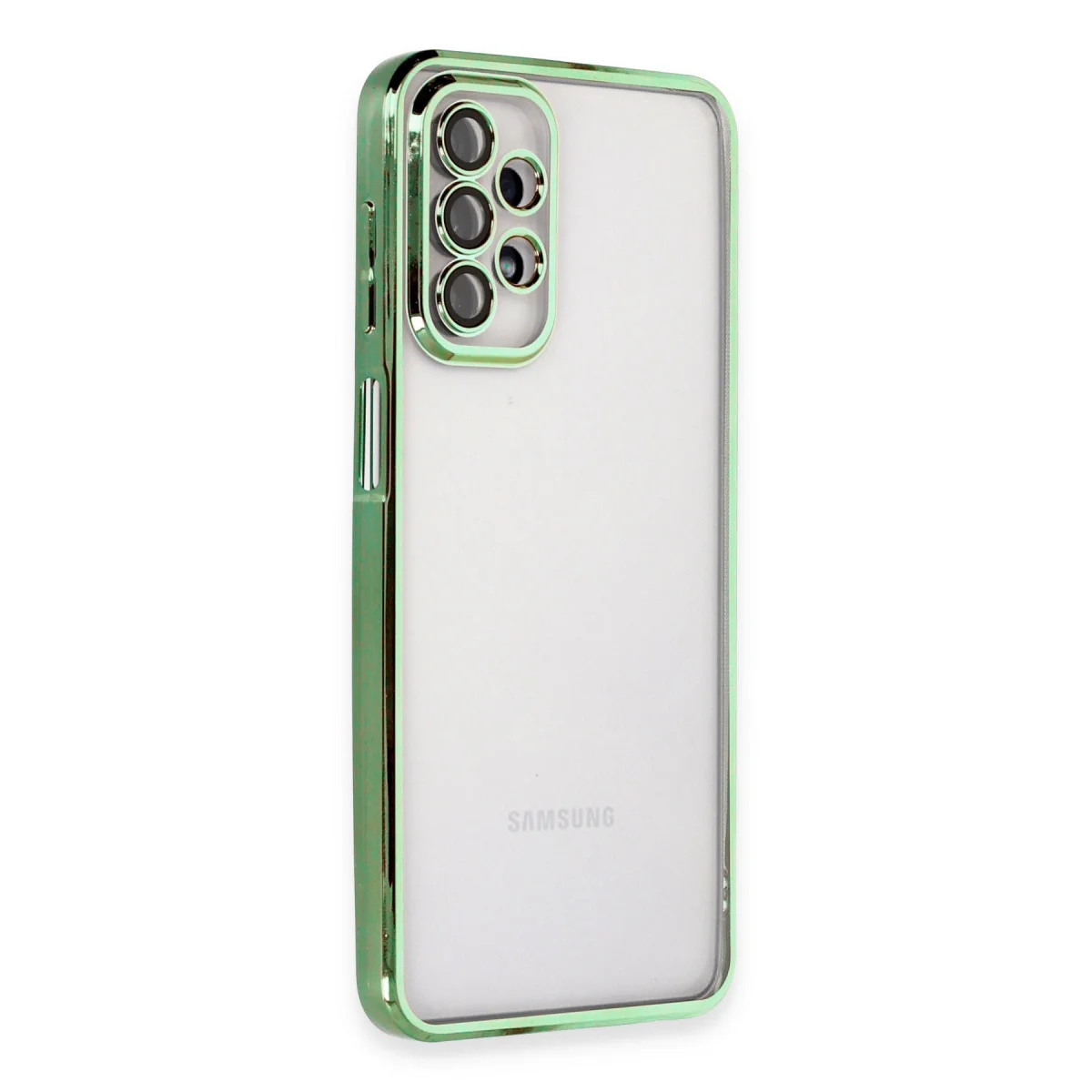 Galaxy A23 4G Kılıf Razer Lensli Silikon Yeşil - Estetik Tasarım ve 4 Köşe Darbe Emici Koruması