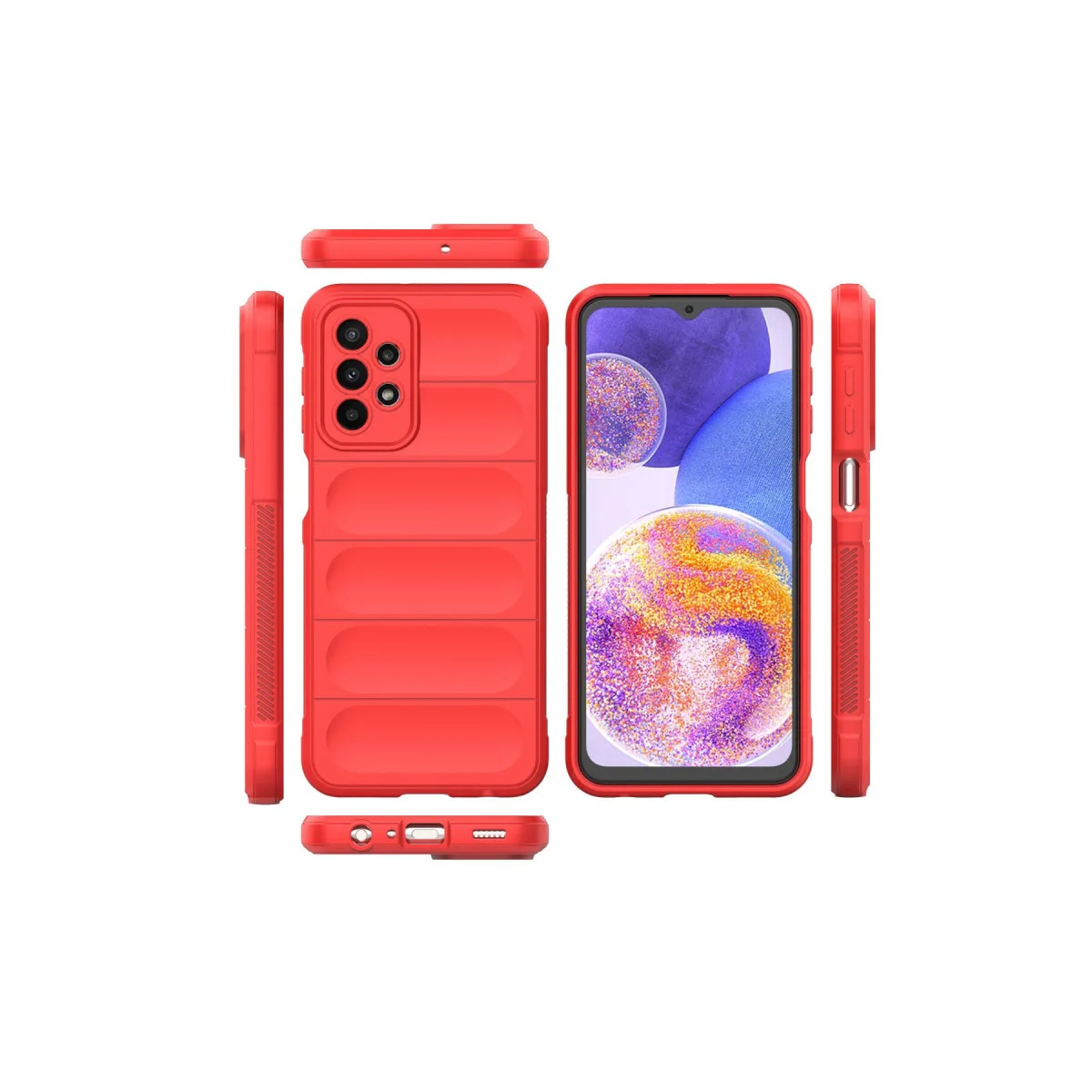 Galaxy A23 4G Optimum Silikon Kılıf - Kırmızı (Maksimum Koruma & Pürüzsüz Dokunuş)