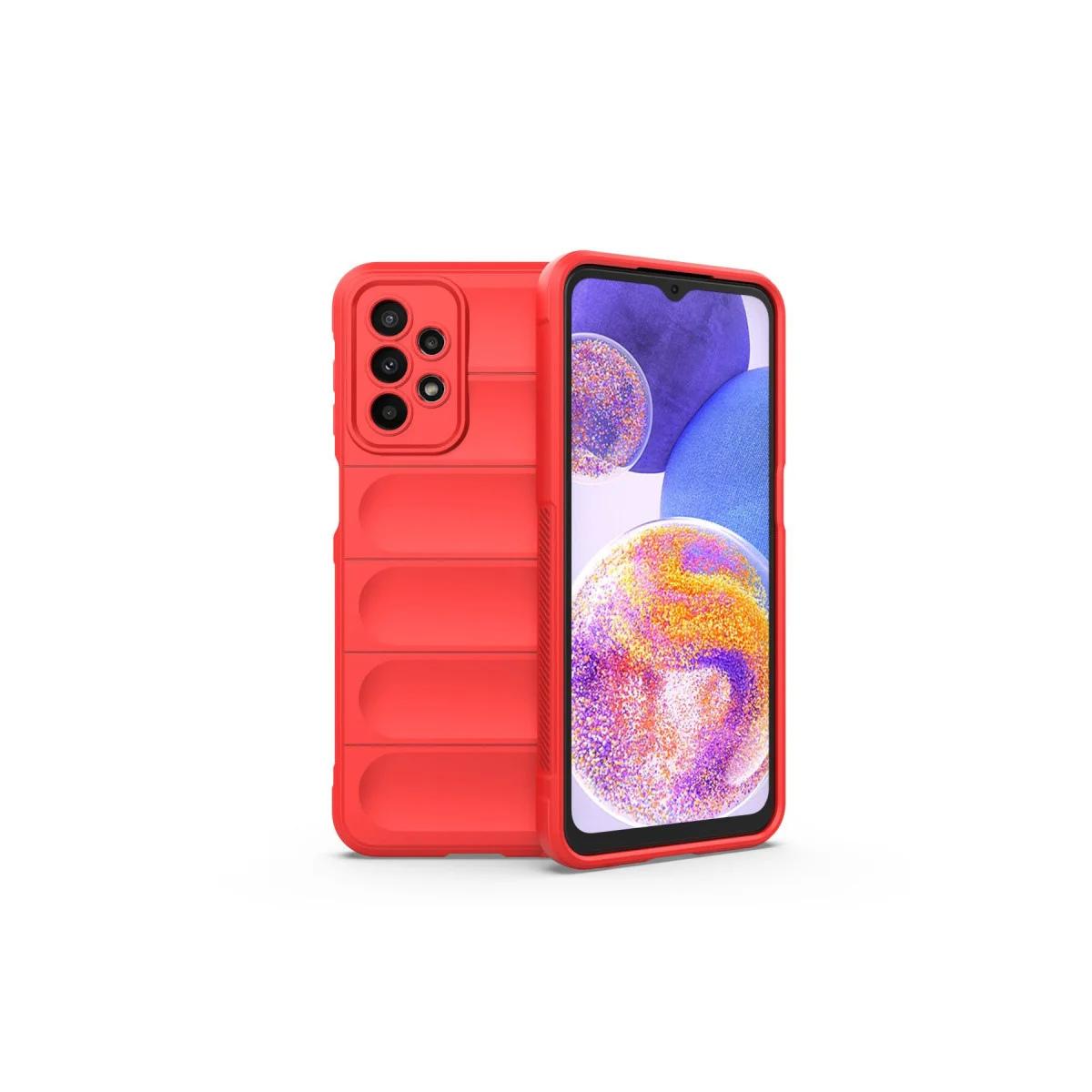 Galaxy A23 4G Optimum Silikon Kılıf - Kırmızı (Maksimum Koruma & Pürüzsüz Dokunuş)
