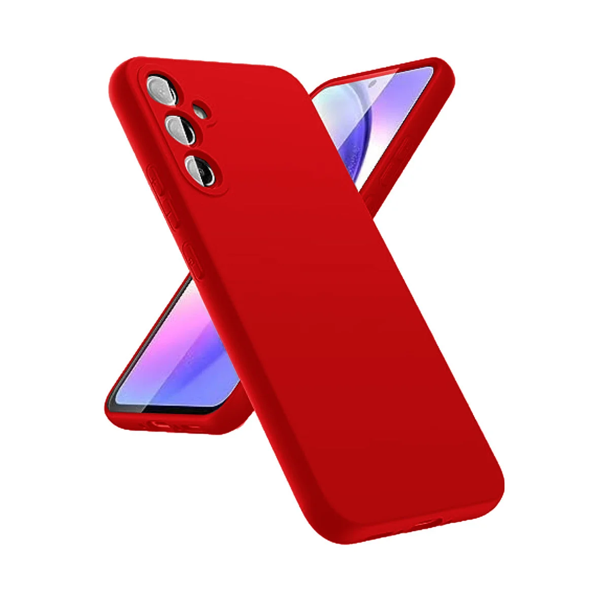 Galaxy A24 4G First Silikon Kılıf - Kırmızı, Şık ve Güçlü Koruma