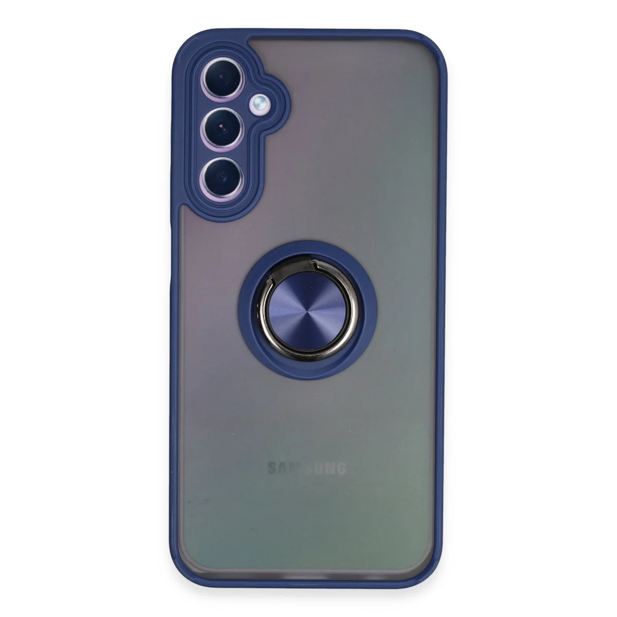 Galaxy A24 4G Montreal Yüzüklü Silikon Kılıf - Lacivert