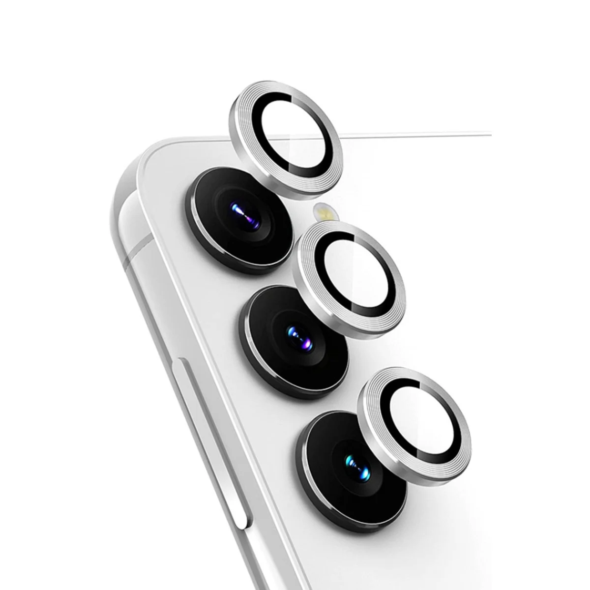 Galaxy A24 4G Valdez Metal Kamera Lens Koruması - Gümüş Estetik ve Dayanıklı